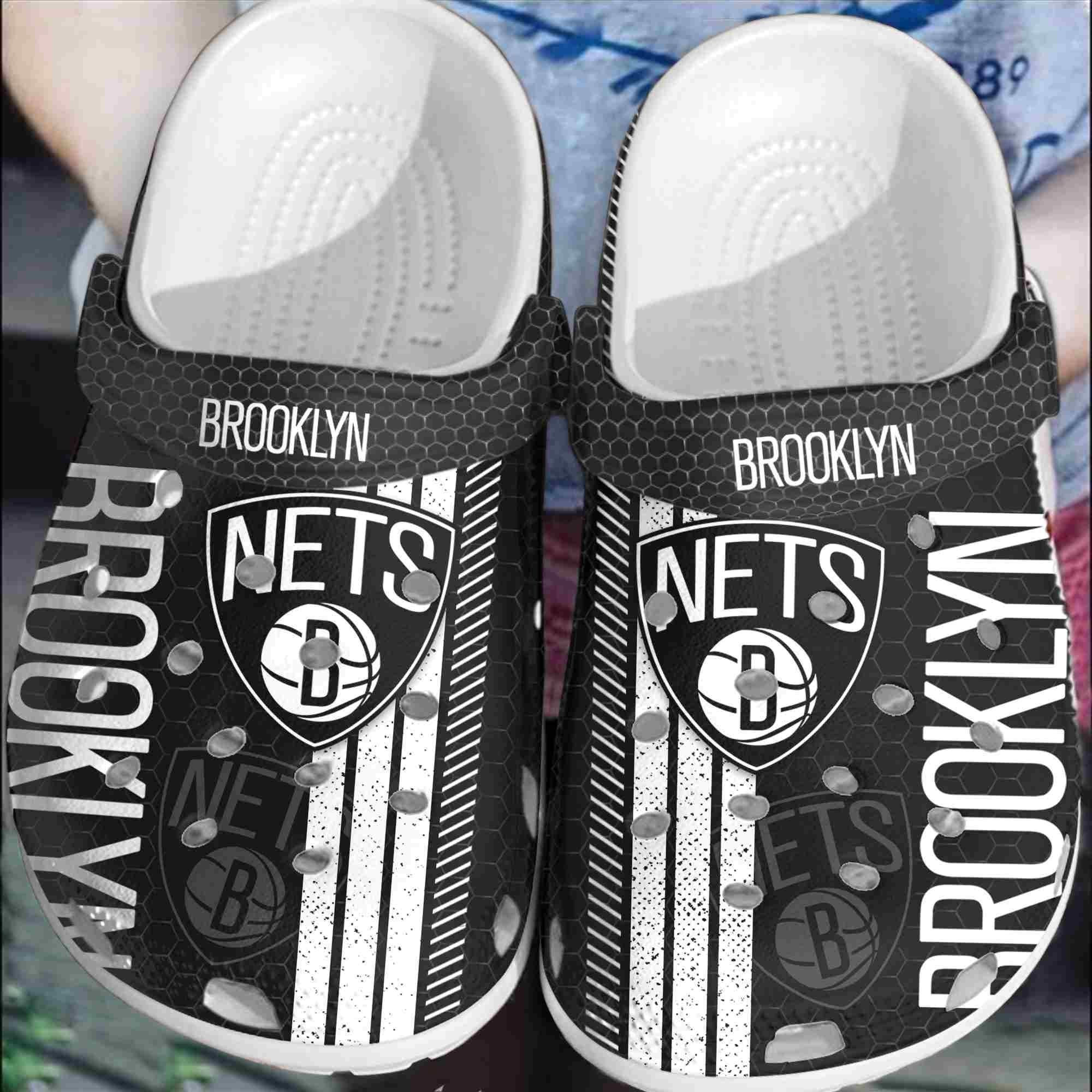 footwearmerch brooklyn new york basketball club crocs shoes comfortable clogs crocband for men women hgumg