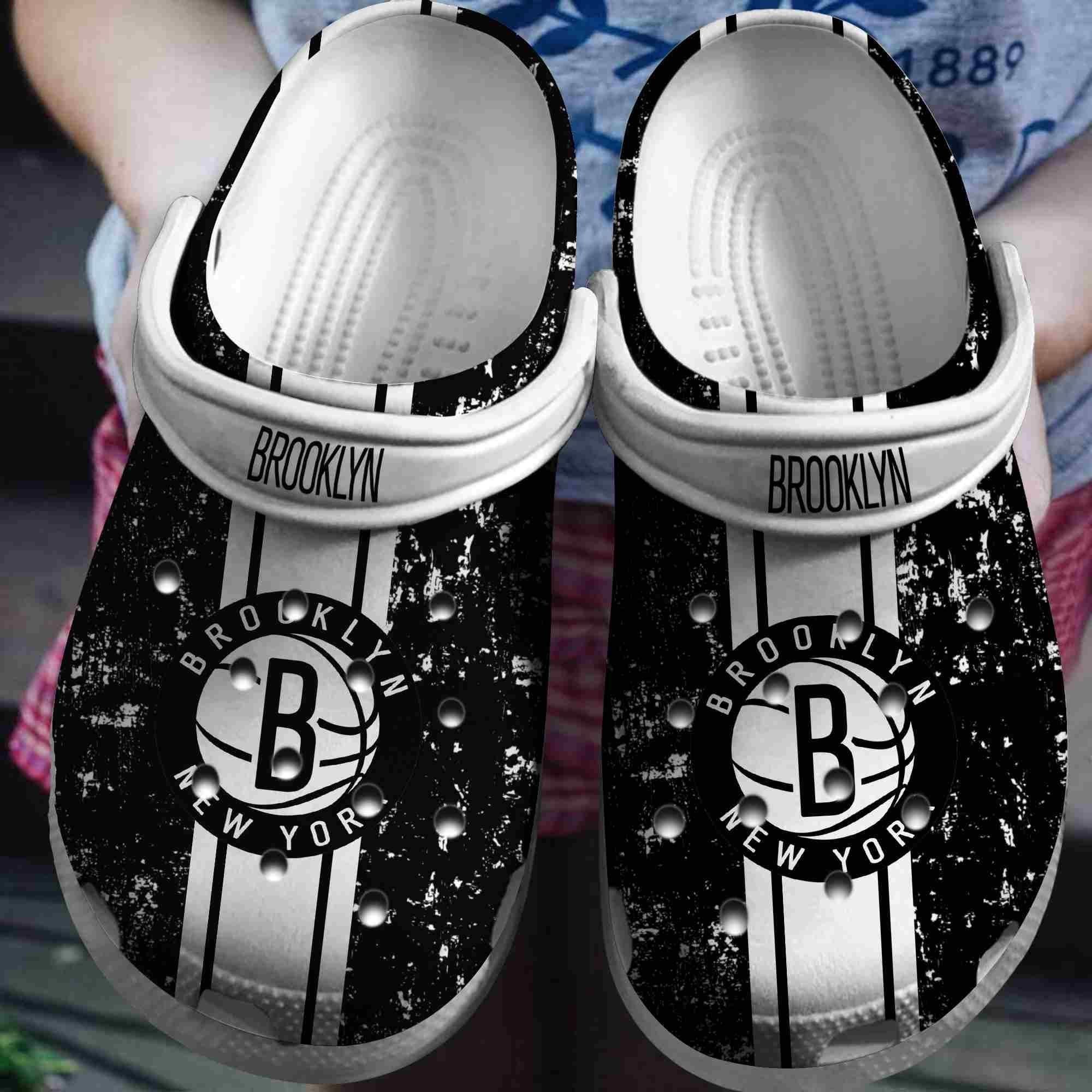 footwearmerch brooklyn new york basketball club crocs shoes comfortable crocband clogs for men women kcxas