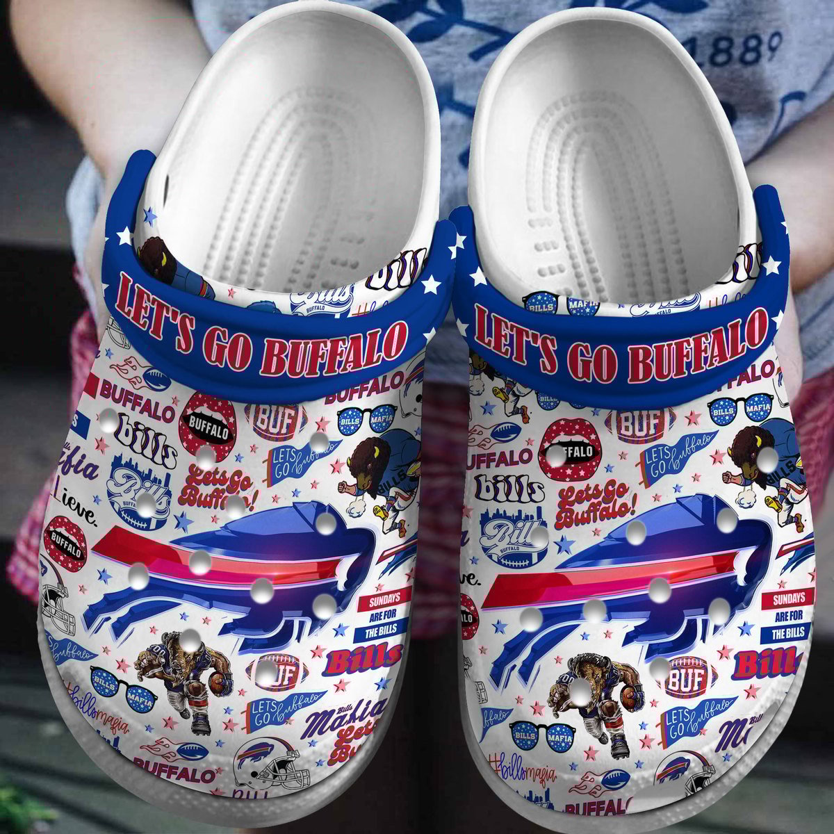 footwearmerch buffalo bills nfl sport crocs crocband clogs shoes comfortable for men women and kids mzdwy
