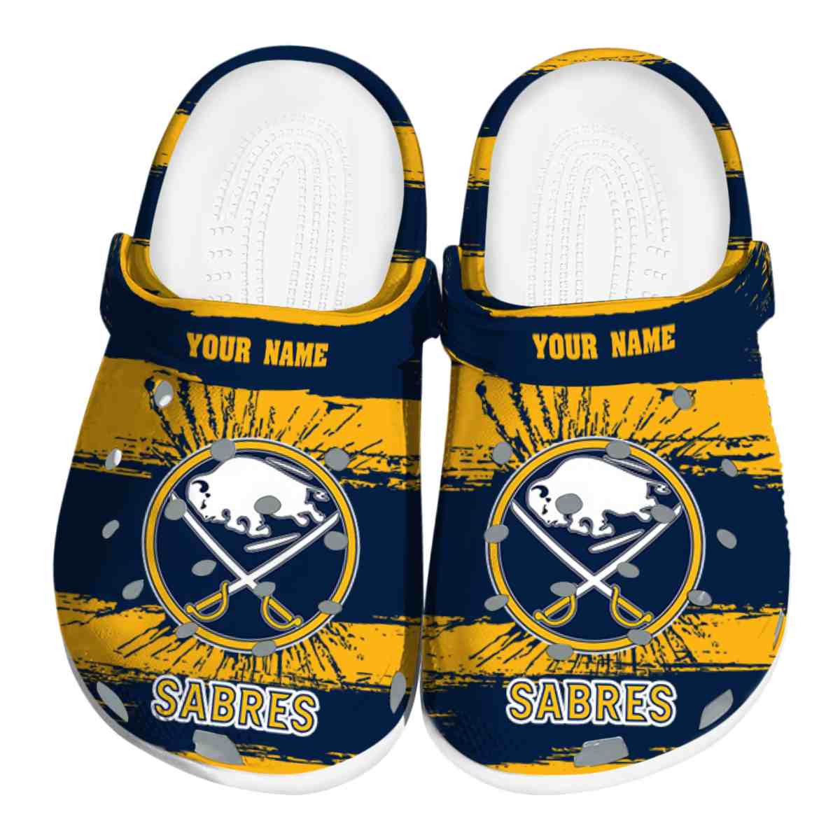 footwearmerch buffalo sabres nhl sport crocs crocband clogs shoes comfortable for men women and kids 3amfz