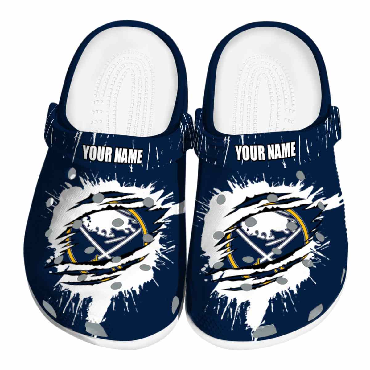 footwearmerch buffalo sabres nhl sport crocs crocband clogs shoes comfortable for men women and kids dsmtv