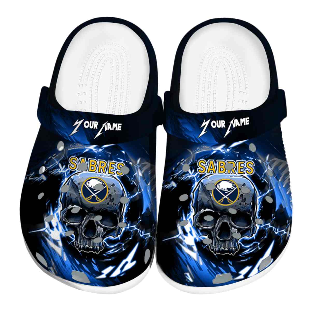 footwearmerch buffalo sabres nhl sport crocs crocband clogs shoes comfortable for men women and kids e7isd