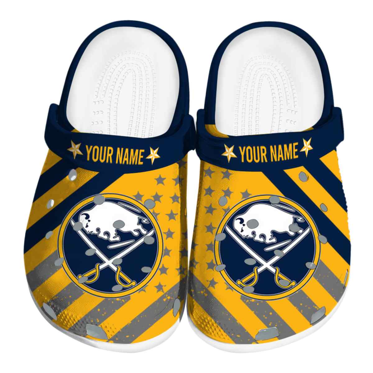 footwearmerch buffalo sabres nhl sport crocs crocband clogs shoes comfortable for men women and kids h5hpz