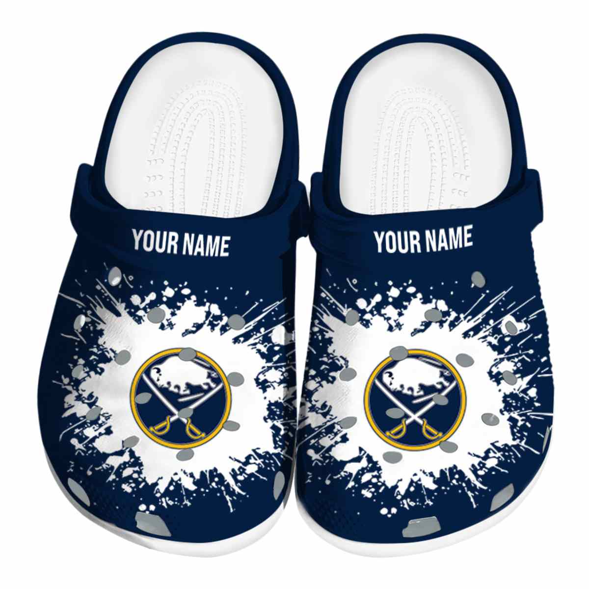 footwearmerch buffalo sabres nhl sport crocs crocband clogs shoes comfortable for men women and kids mv5wm