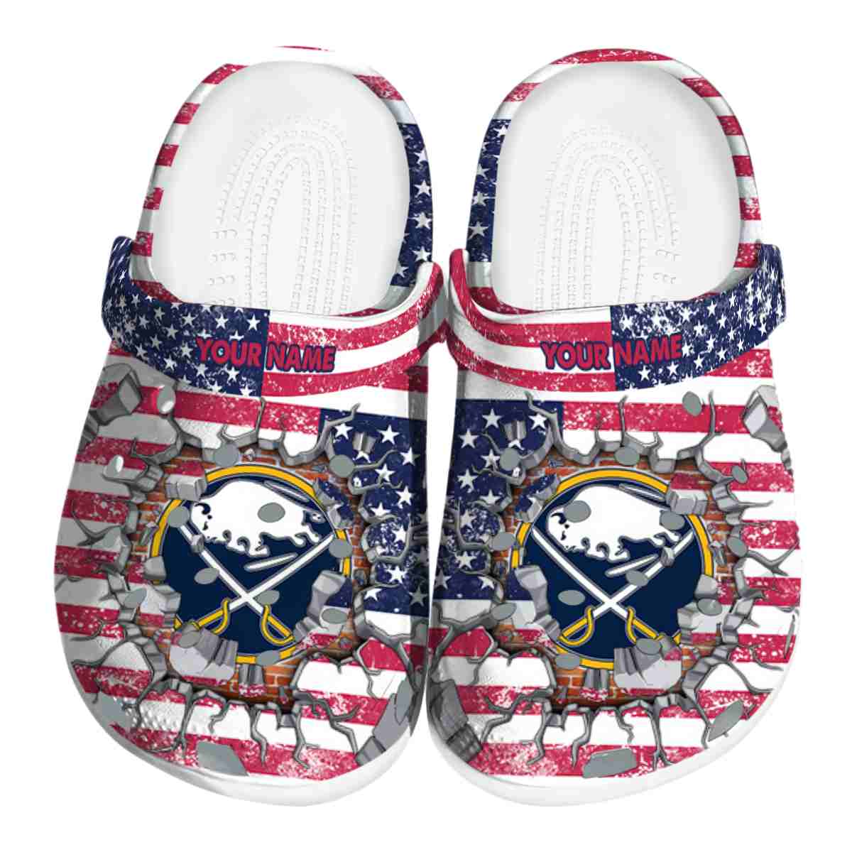 footwearmerch buffalo sabres nhl sport crocs crocband clogs shoes comfortable for men women and kids tz7ho