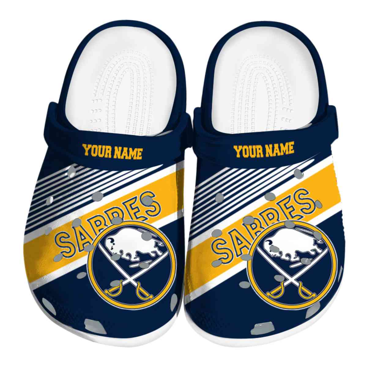 footwearmerch buffalo sabres nhl sport crocs crocband clogs shoes comfortable for men women and kids u3grn