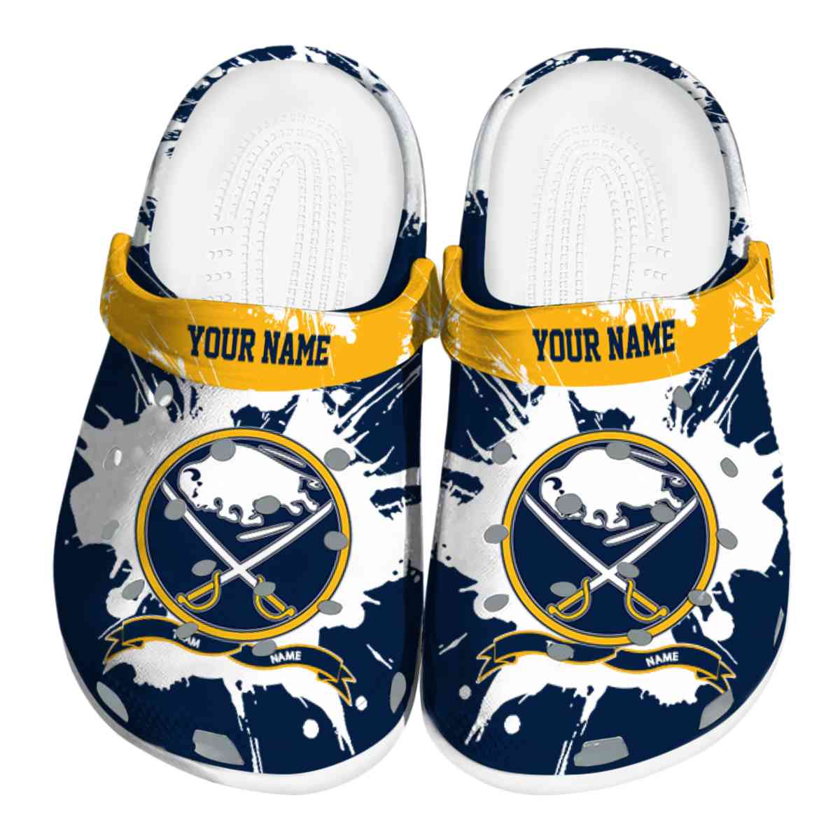 footwearmerch buffalo sabres nhl sport crocs crocband clogs shoes comfortable for men women and kids vktua