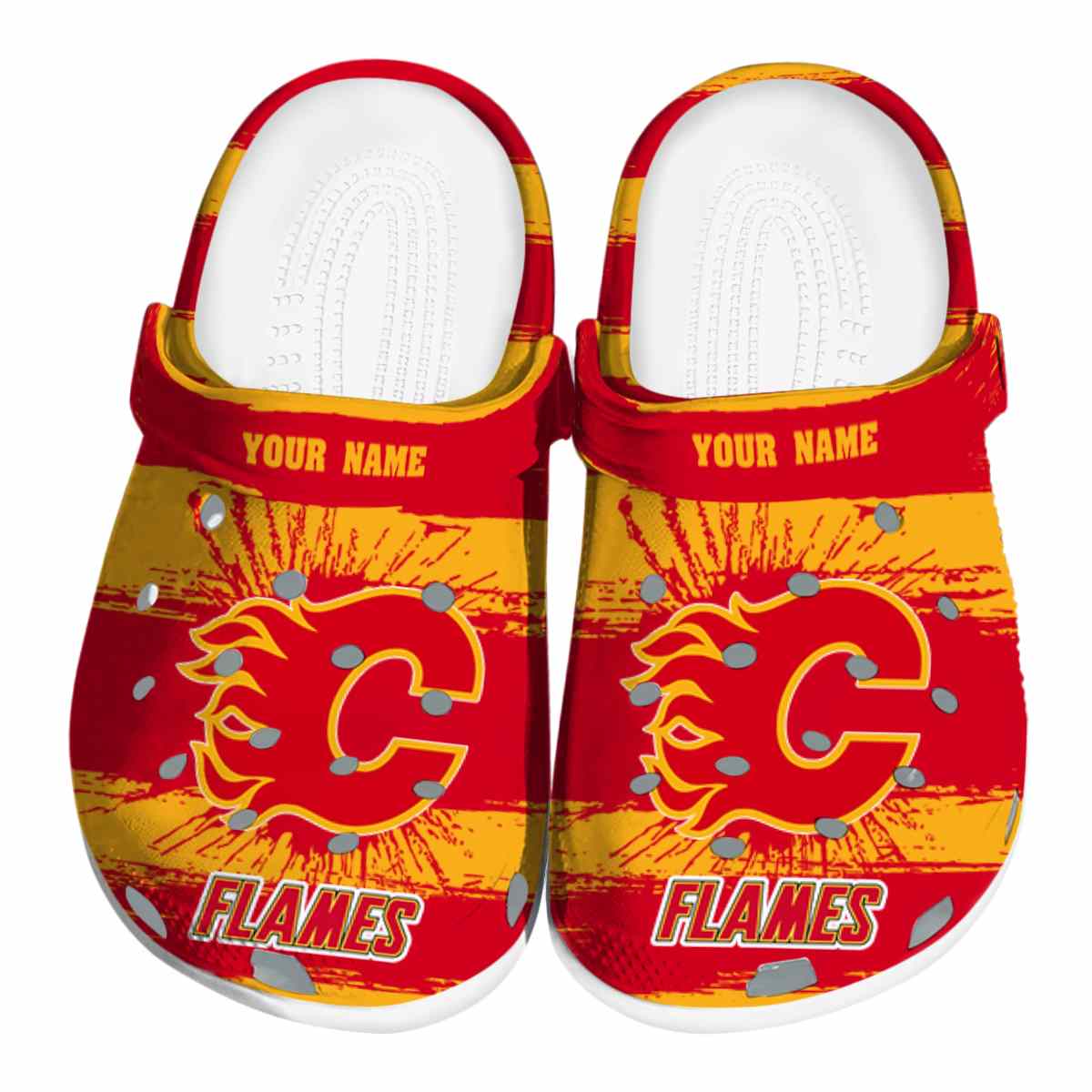 footwearmerch calgary flames nhl sport crocs crocband clogs shoes comfortable for men women and kids cshml