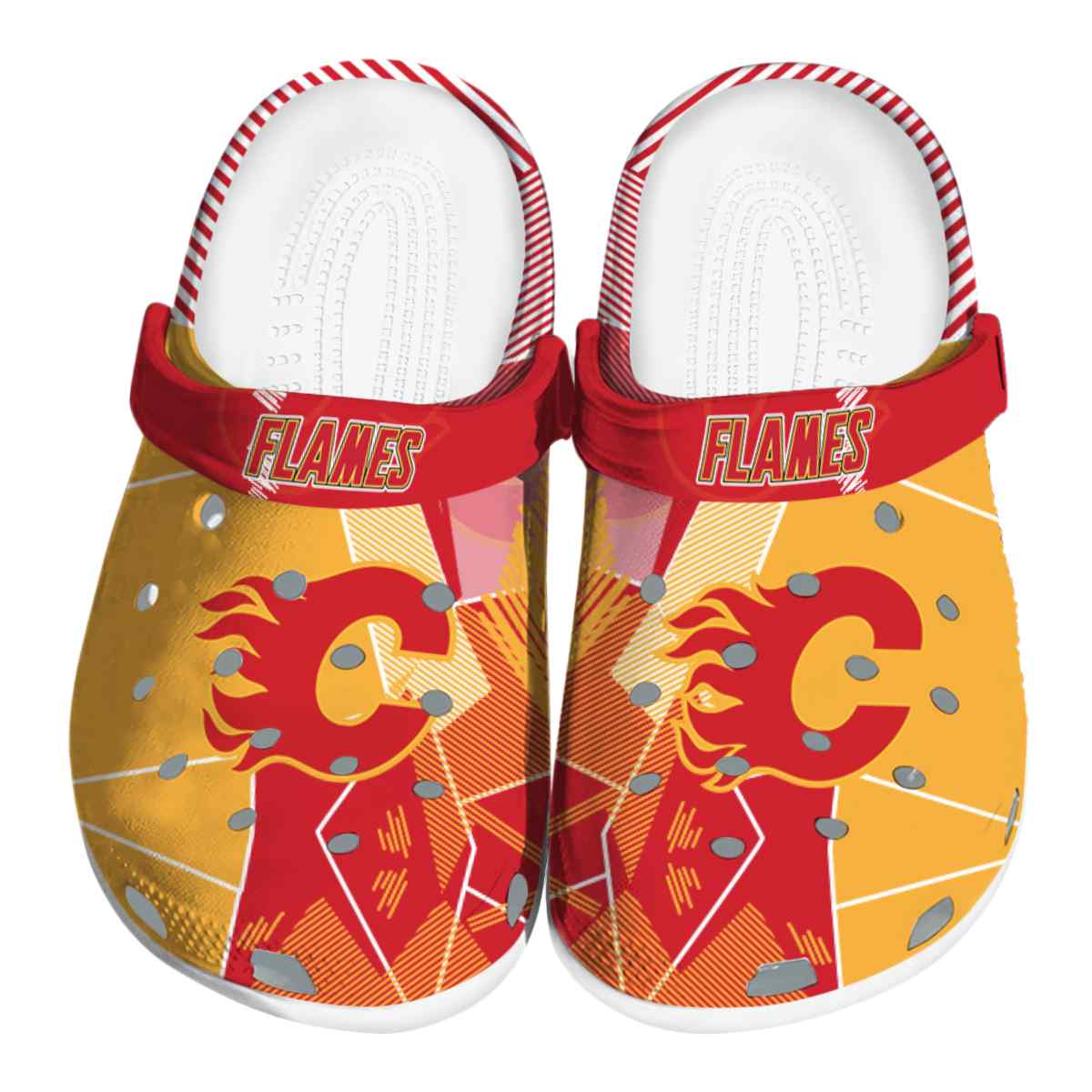 footwearmerch calgary flames nhl sport crocs crocband clogs shoes comfortable for men women and kids l1uye