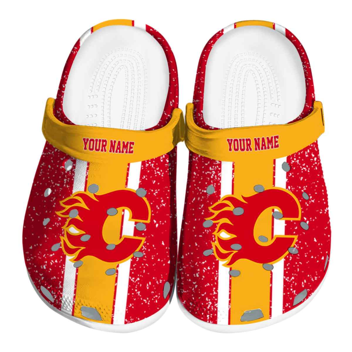footwearmerch calgary flames nhl sport crocs crocband clogs shoes comfortable for men women and kids lsgaj