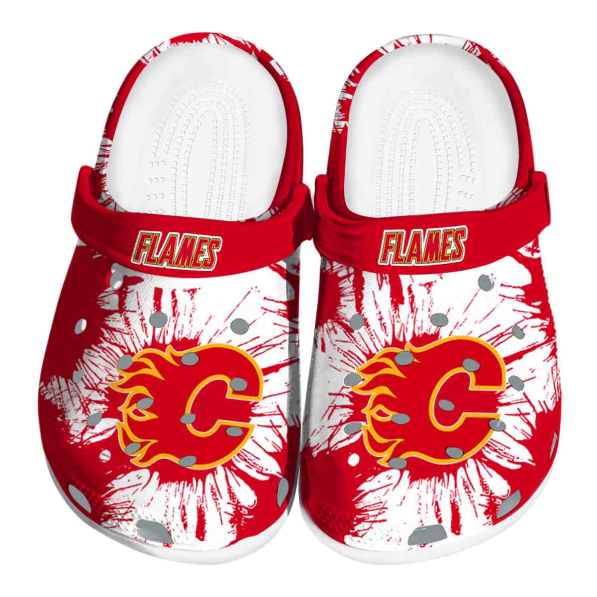 footwearmerch calgary flames nhl sport crocs crocband clogs shoes comfortable for men women and kids mrick