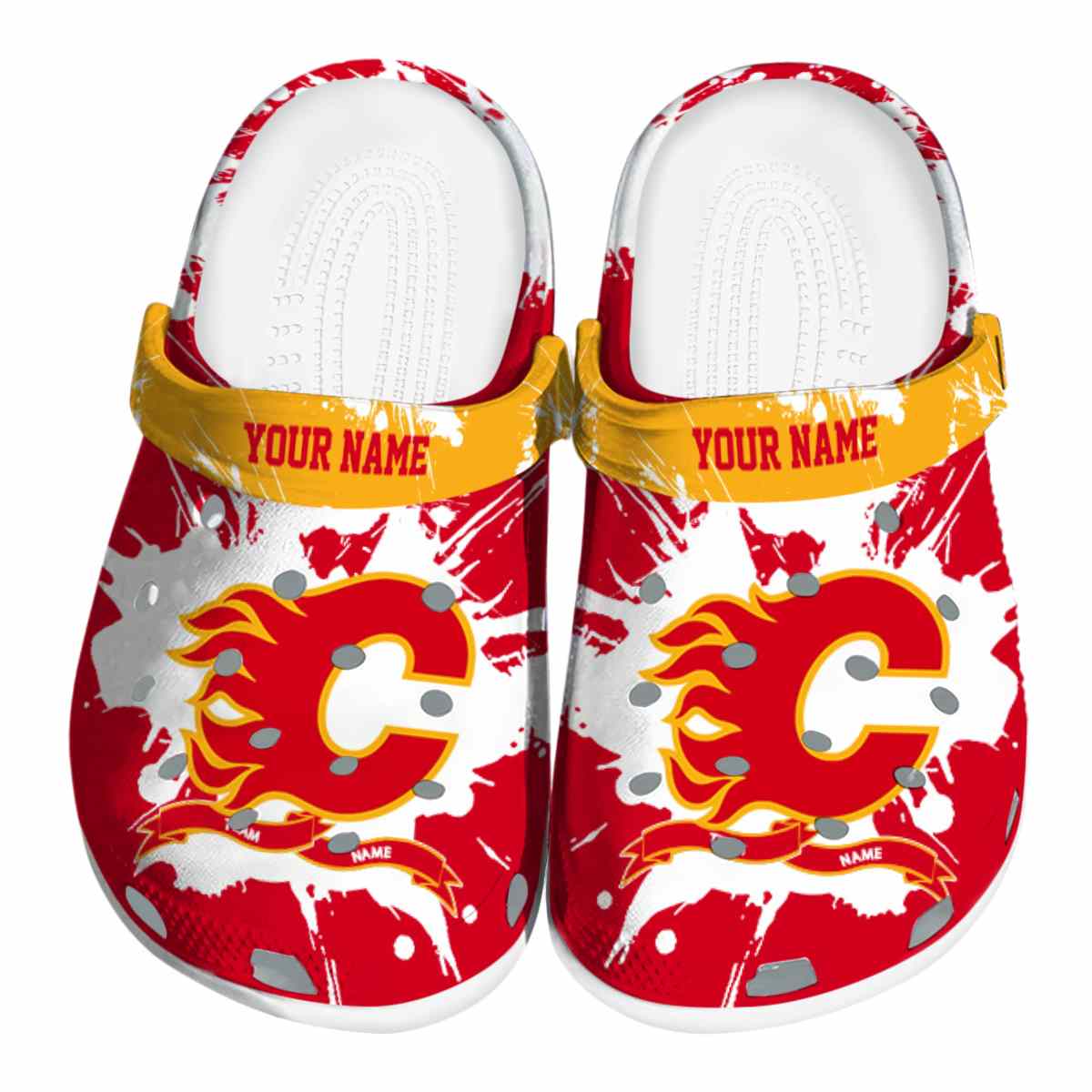 footwearmerch calgary flames nhl sport crocs crocband clogs shoes comfortable for men women and kids ndix6