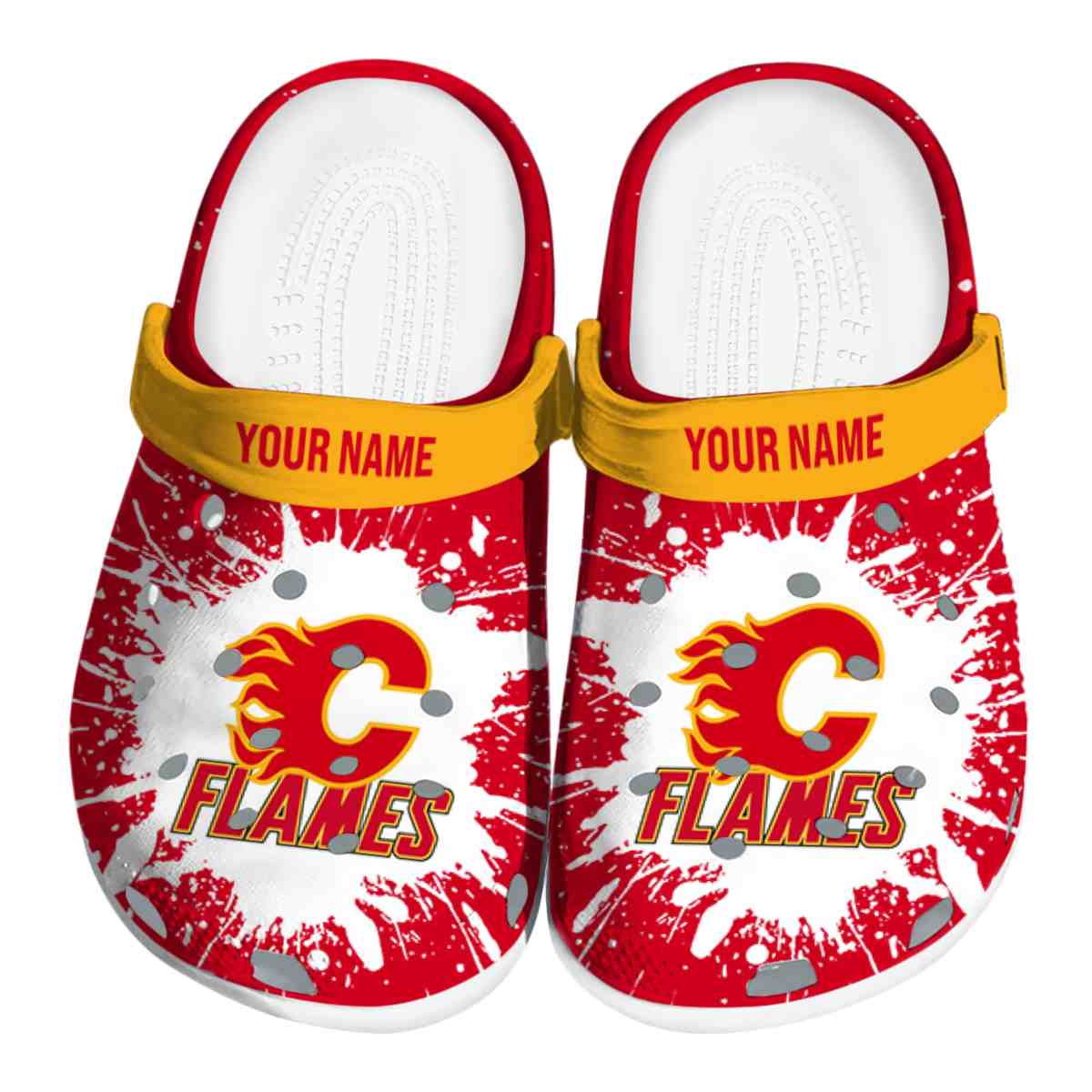 footwearmerch calgary flames nhl sport crocs crocband clogs shoes comfortable for men women and kids zwysc
