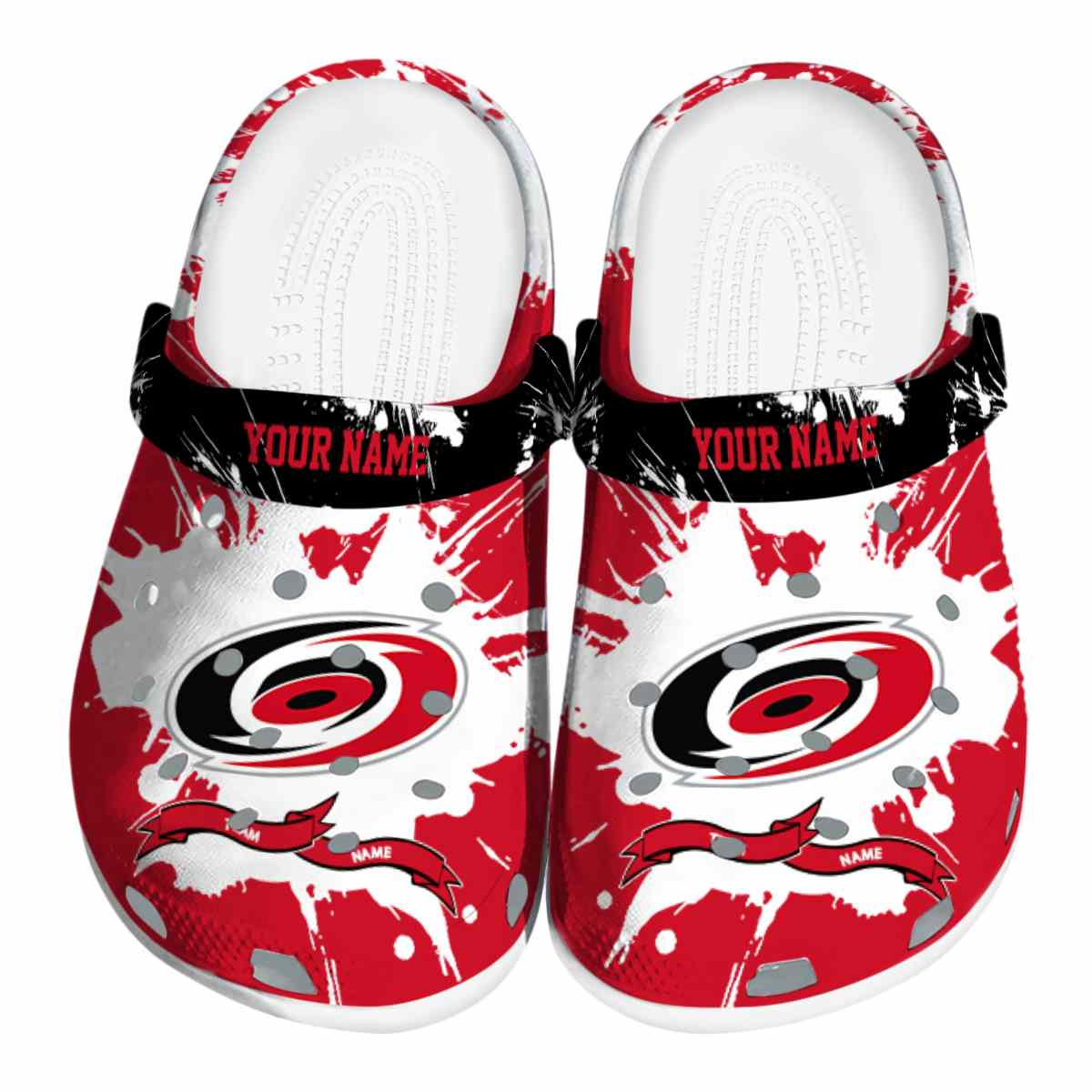 footwearmerch carolina hurricanes nhl sport crocs crocband clogs shoes comfortable for men women and kids kag6i