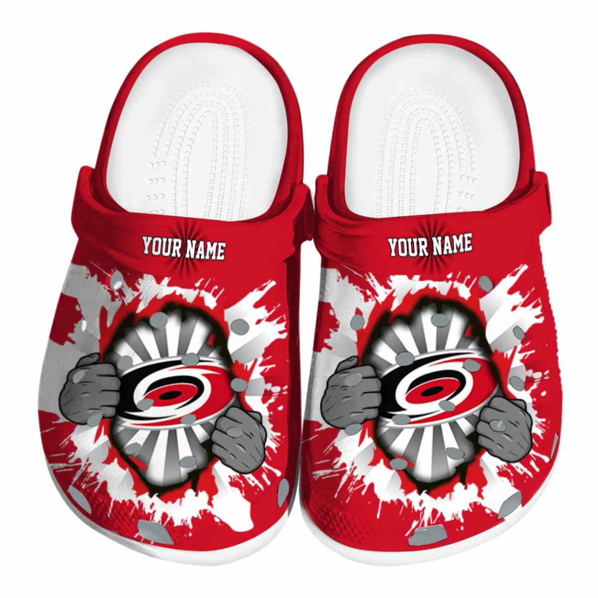 footwearmerch carolina hurricanes nhl sport crocs crocband clogs shoes comfortable for men women and kids vppat