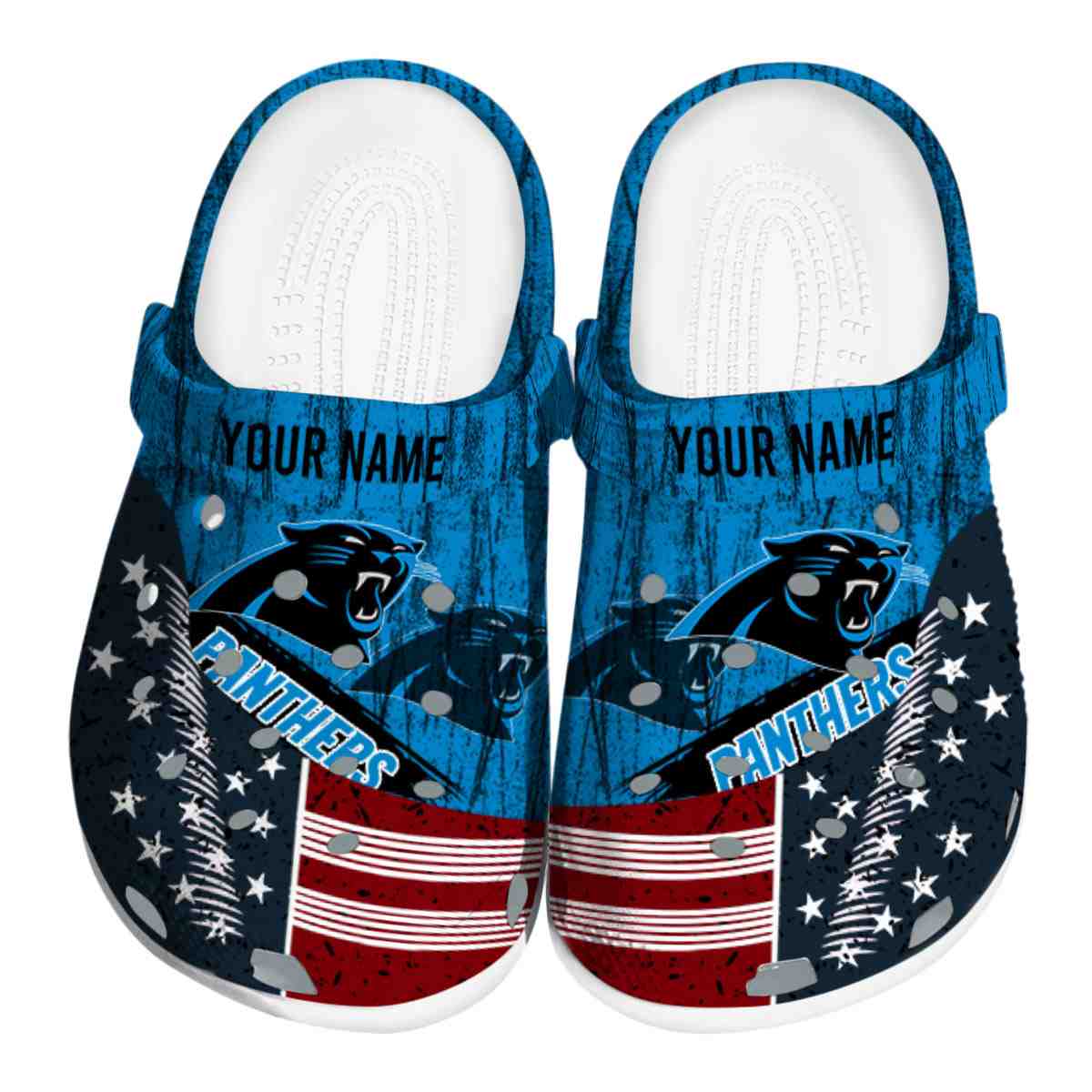 footwearmerch carolina panthers nfl sport crocs crocband clogs shoes comfortable for men women and kids bfocy