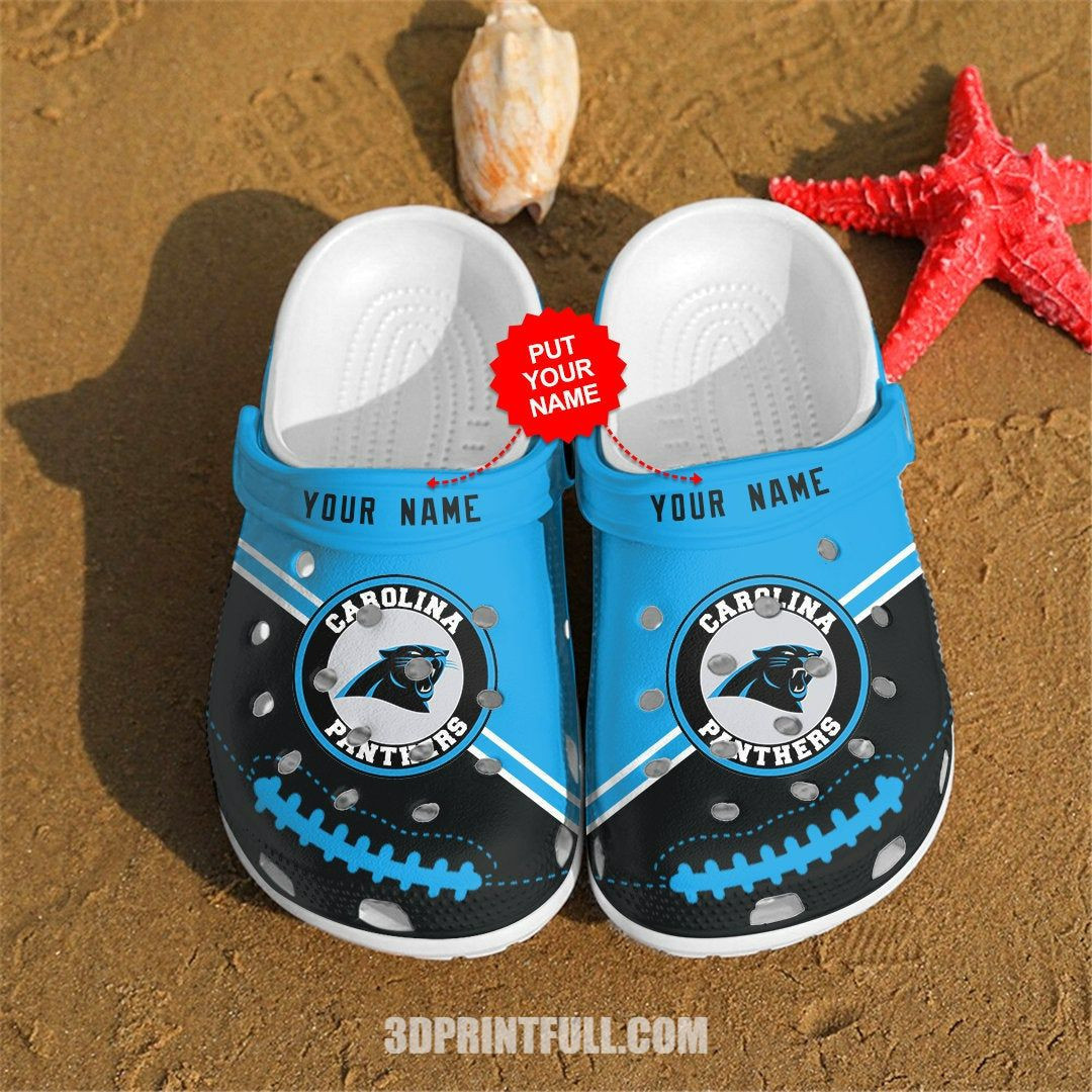footwearmerch carolina panthers personalized custom for nfl fans clog shoes frivu