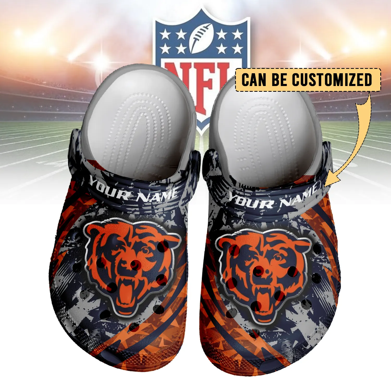 footwearmerch chicago bears nfl crocs crocband clogs shoes comfortable for men women and kids qpjp0