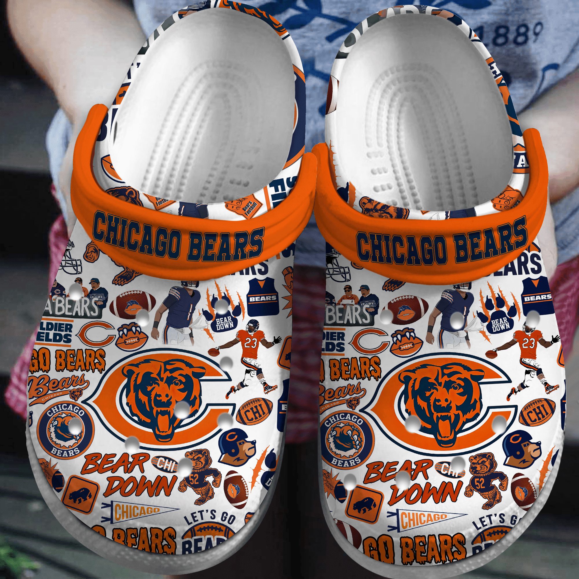footwearmerch chicago bears nfl sport crocs crocband clogs shoes comfortable for men women and kids iphmq