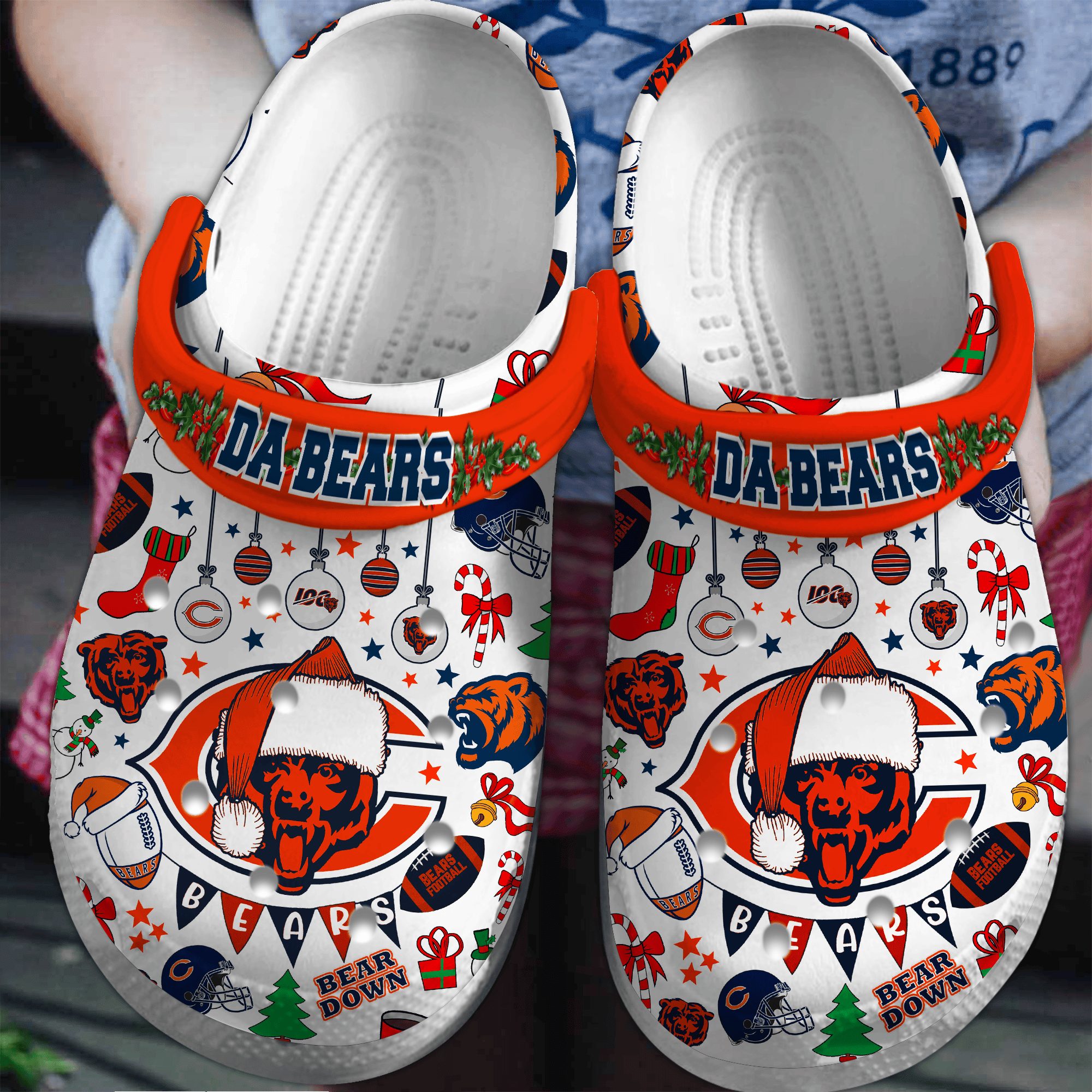 footwearmerch chicago bears nfl sport crocs crocband clogs shoes comfortable for men women and kids mha7v