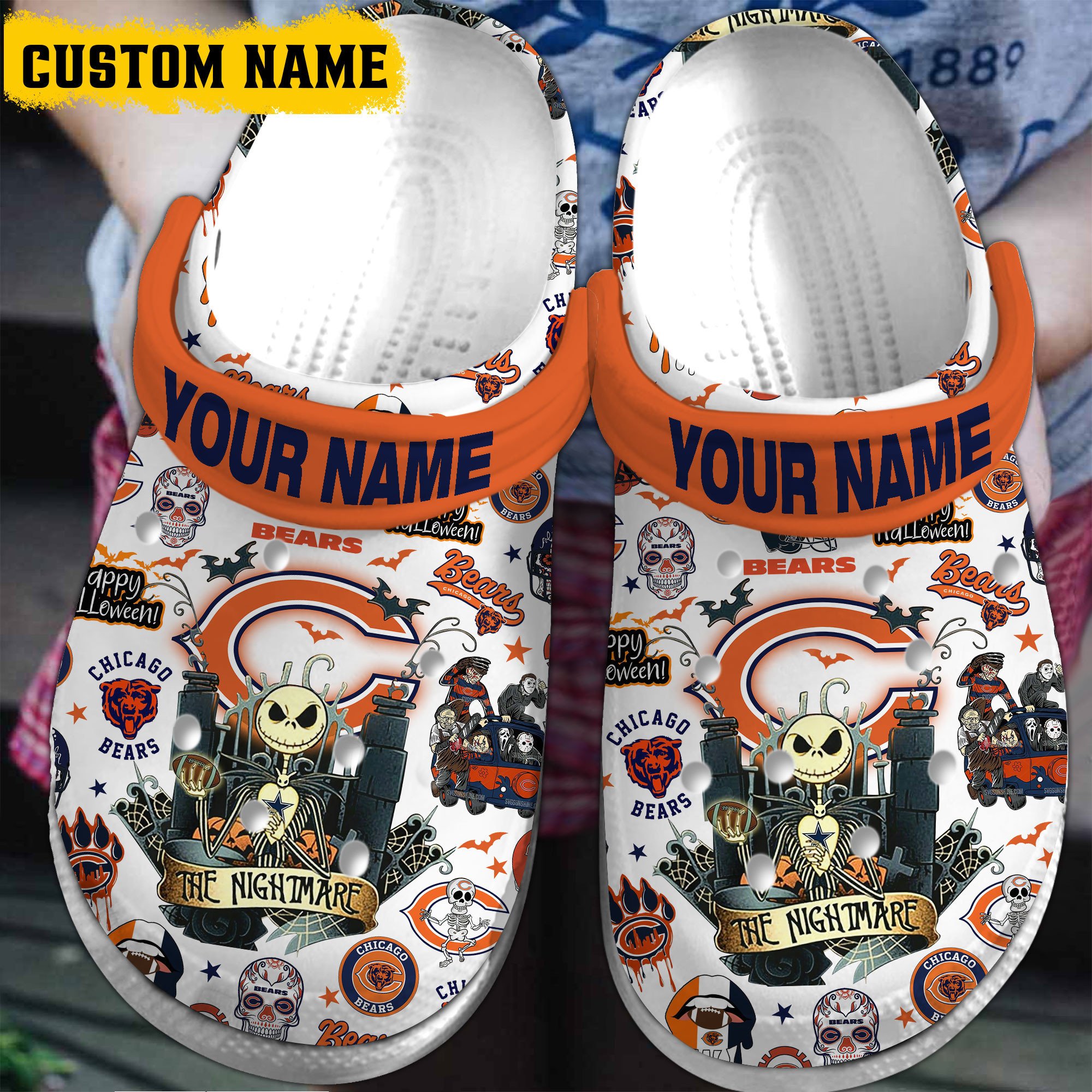 footwearmerch chicago bears nfl sport crocs crocband clogs shoes comfortable for men women and kids pgeuu