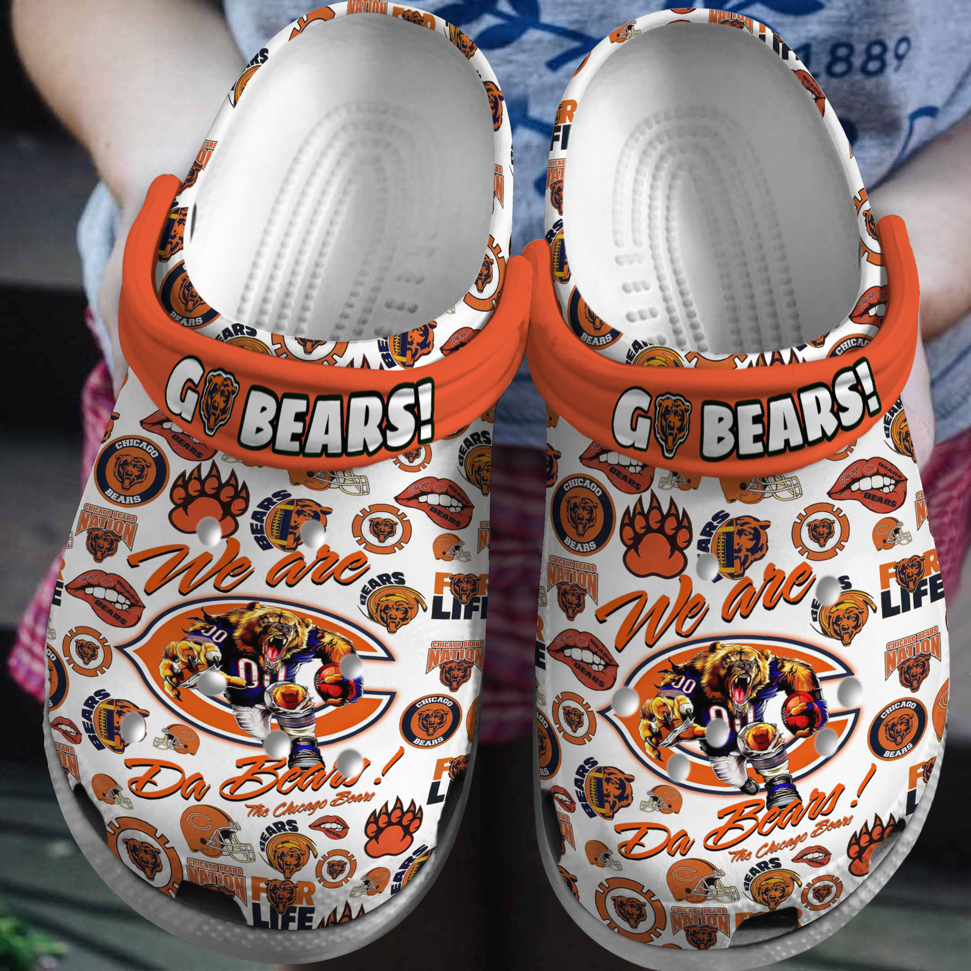 footwearmerch chicago bears nfl sport crocs crocband clogs shoes comfortable for men women and kids pt4pz