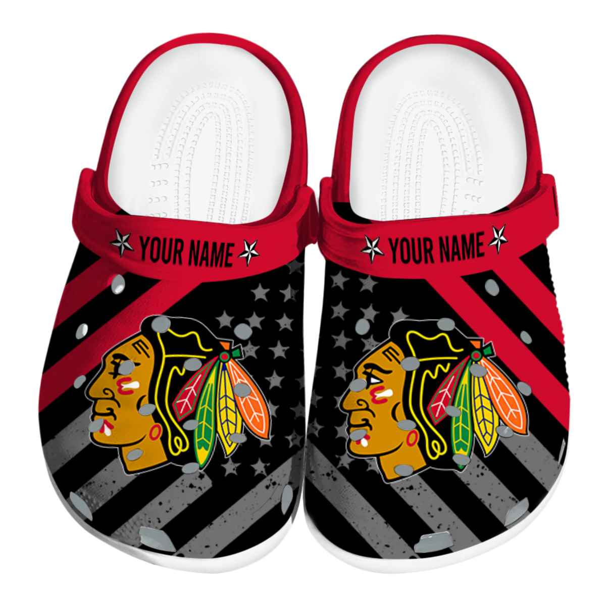 footwearmerch chicago blackhawks nhl sport crocs crocband clogs shoes comfortable for men women and kids 0ck6l