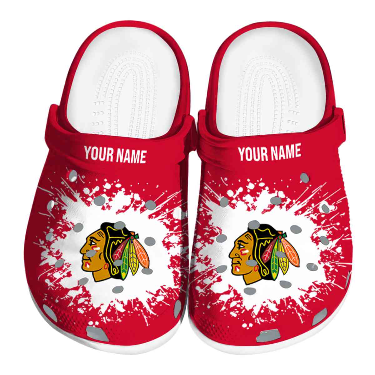 footwearmerch chicago blackhawks nhl sport crocs crocband clogs shoes comfortable for men women and kids 4seo5