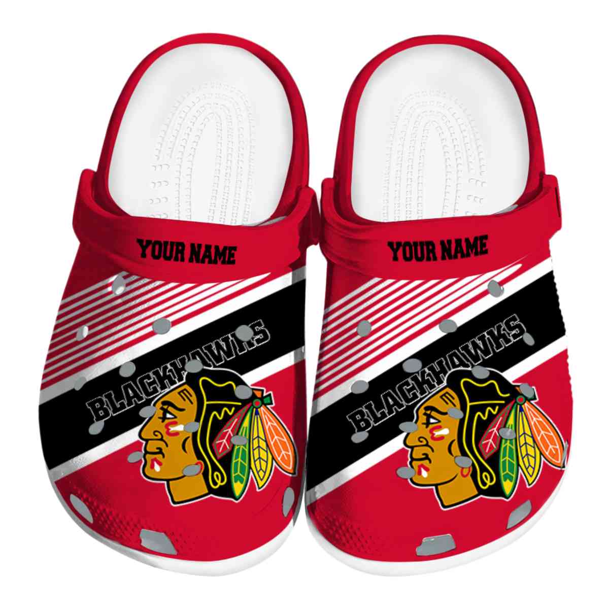 footwearmerch chicago blackhawks nhl sport crocs crocband clogs shoes comfortable for men women and kids 5kze0