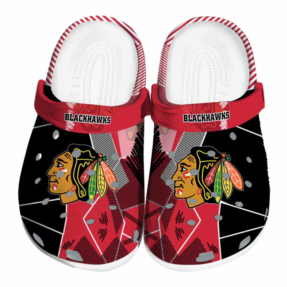 footwearmerch chicago blackhawks nhl sport crocs crocband clogs shoes comfortable for men women and kids 6cyy0