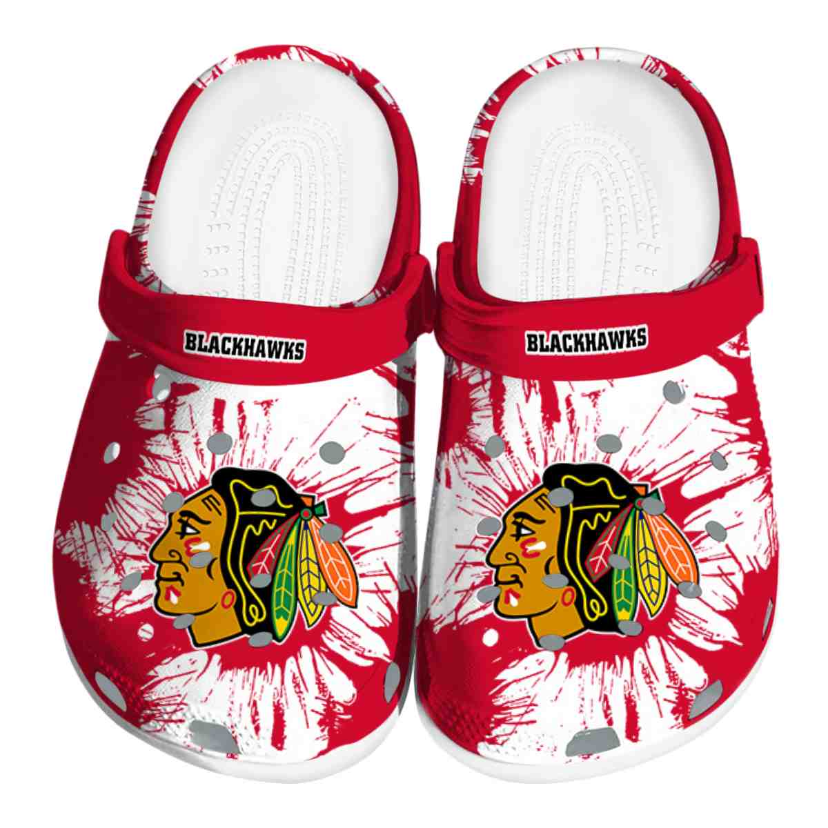 footwearmerch chicago blackhawks nhl sport crocs crocband clogs shoes comfortable for men women and kids 7e8hi