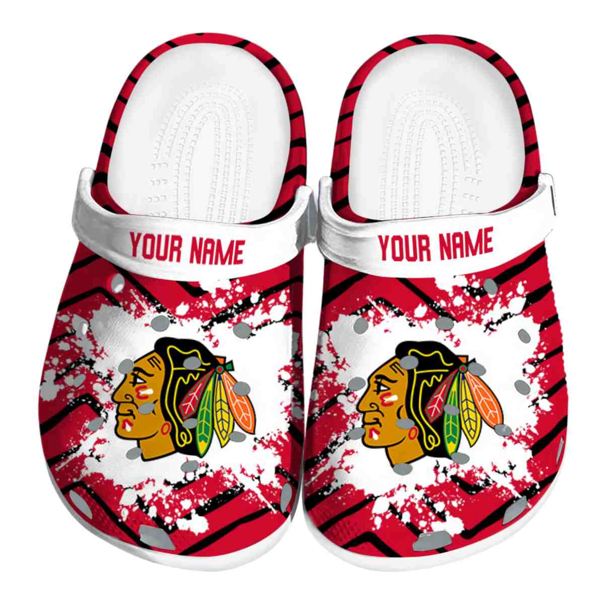footwearmerch chicago blackhawks nhl sport crocs crocband clogs shoes comfortable for men women and kids drcs4