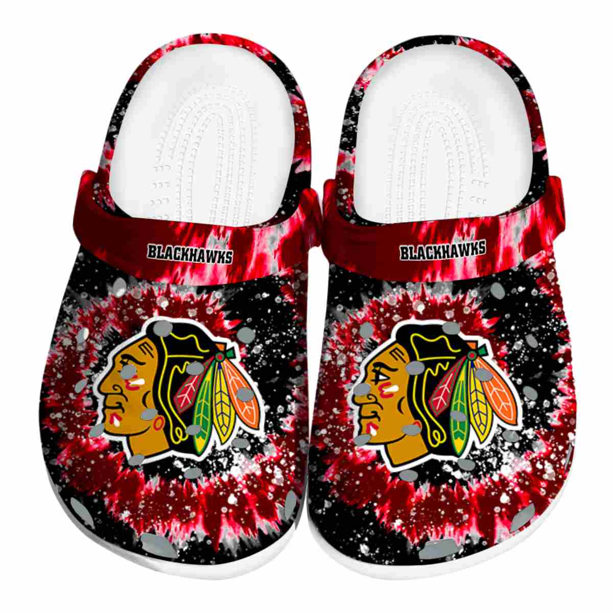 footwearmerch chicago blackhawks nhl sport crocs crocband clogs shoes comfortable for men women and kids ric5w