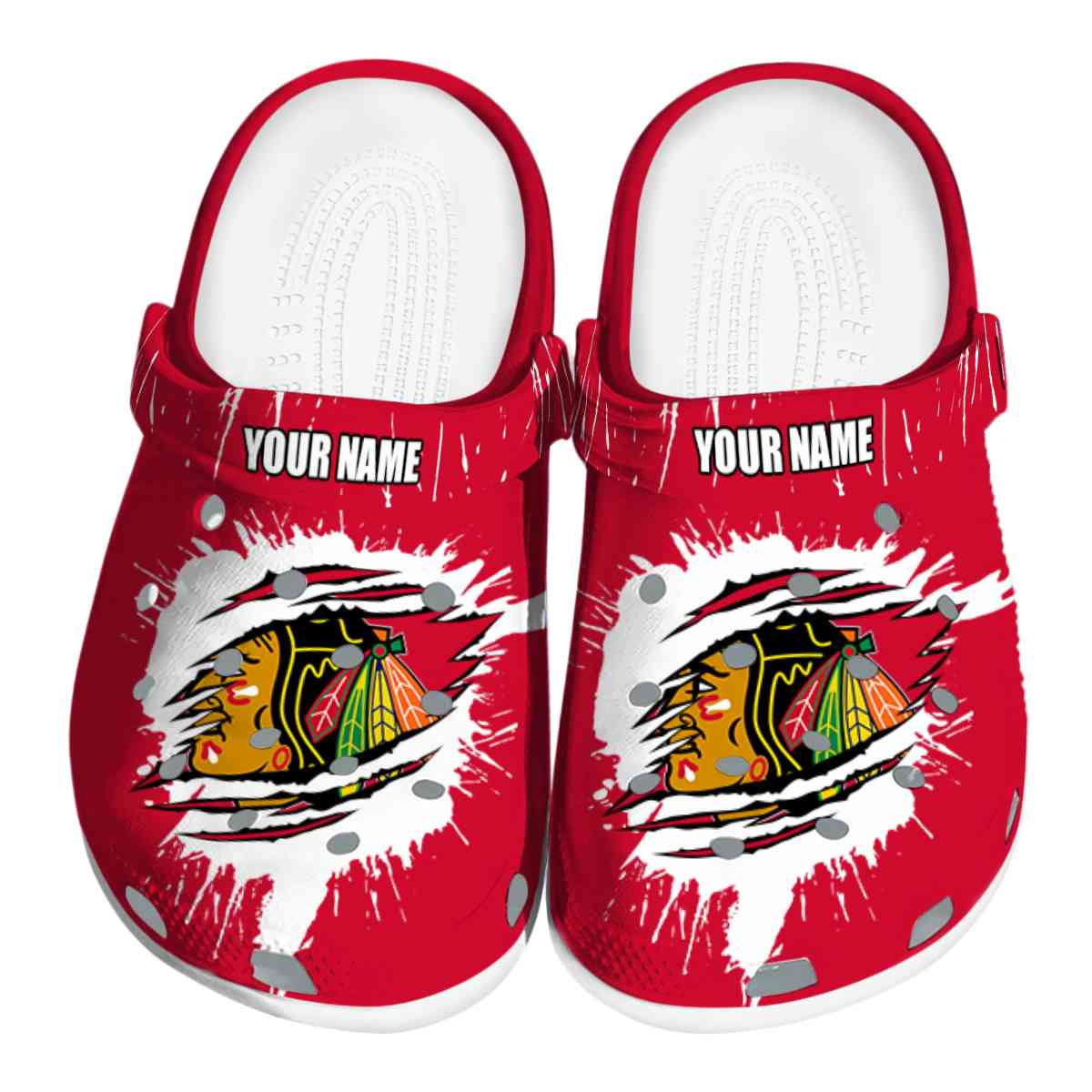 footwearmerch chicago blackhawks nhl sport crocs crocband clogs shoes comfortable for men women and kids voyob