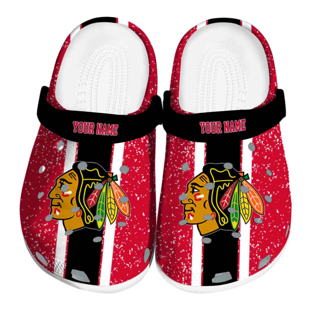 footwearmerch chicago blackhawks nhl sport crocs crocband clogs shoes comfortable for men women and kids ycbun
