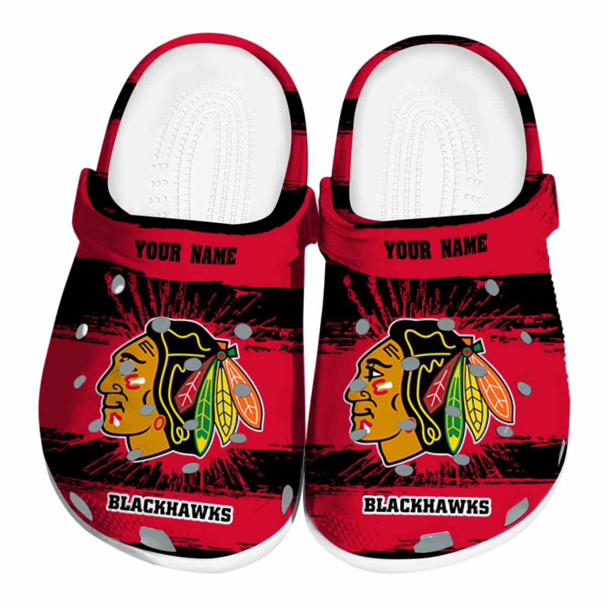 footwearmerch chicago blackhawks nhl sport crocs crocband clogs shoes comfortable for men women and kids zepso