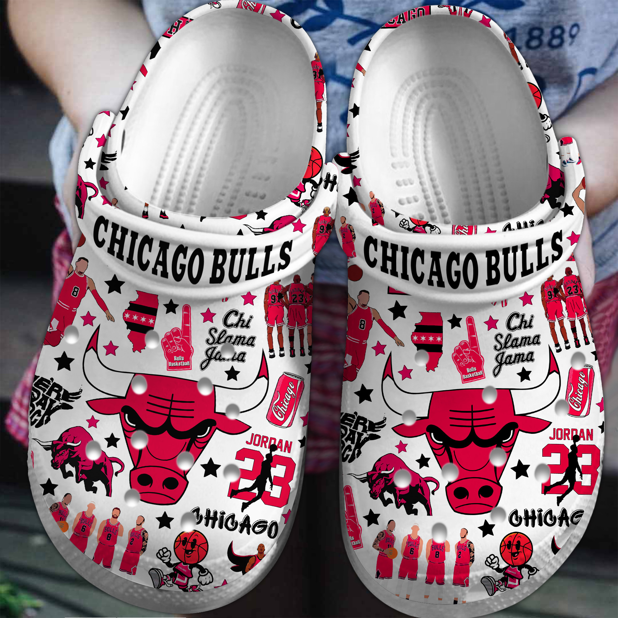 footwearmerch chicago bulls nba sport crocs crocband clogs shoes comfortable for men women and kids wziic