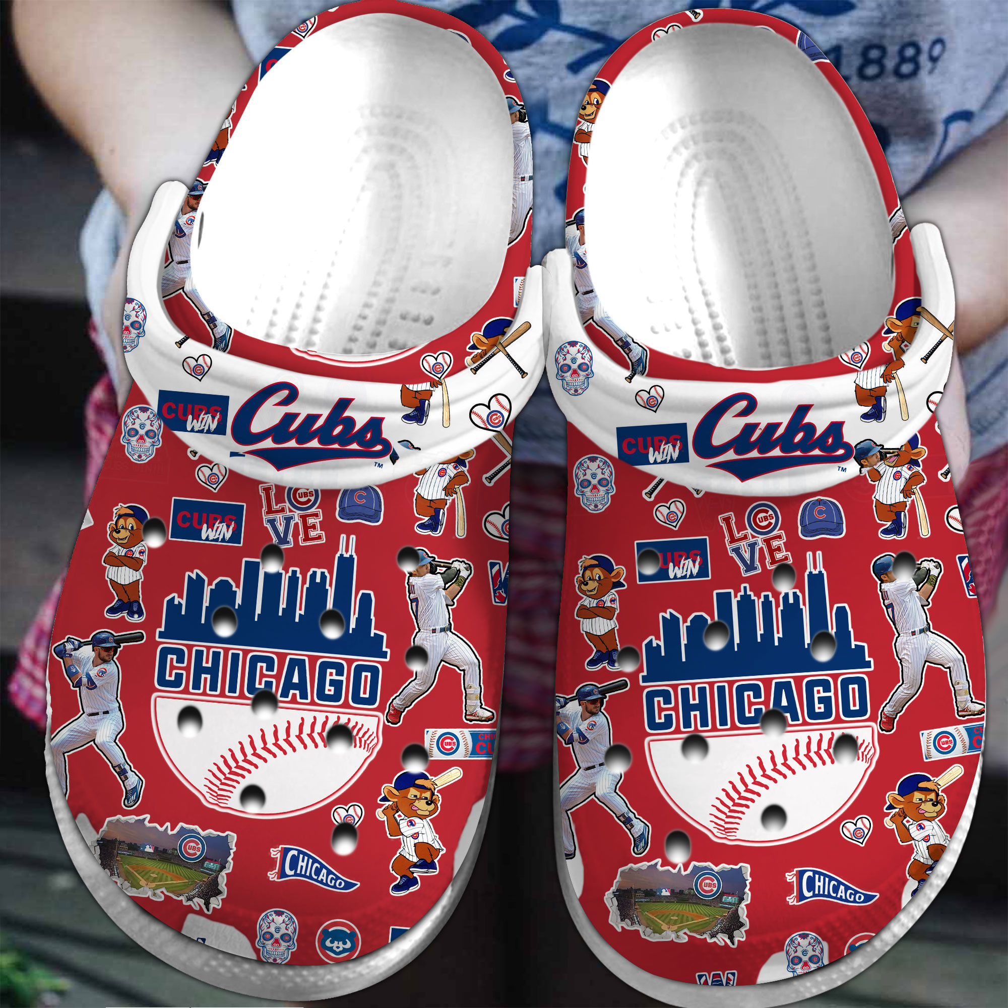 footwearmerch chicago cubs mlb sport crocs crocband clogs shoes comfortable for men women and kids ubwla