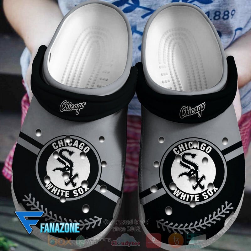 footwearmerch chicago white sox grey black mlb sport crocs clogs crocband shoes comfortable for men women and kids ylg7e
