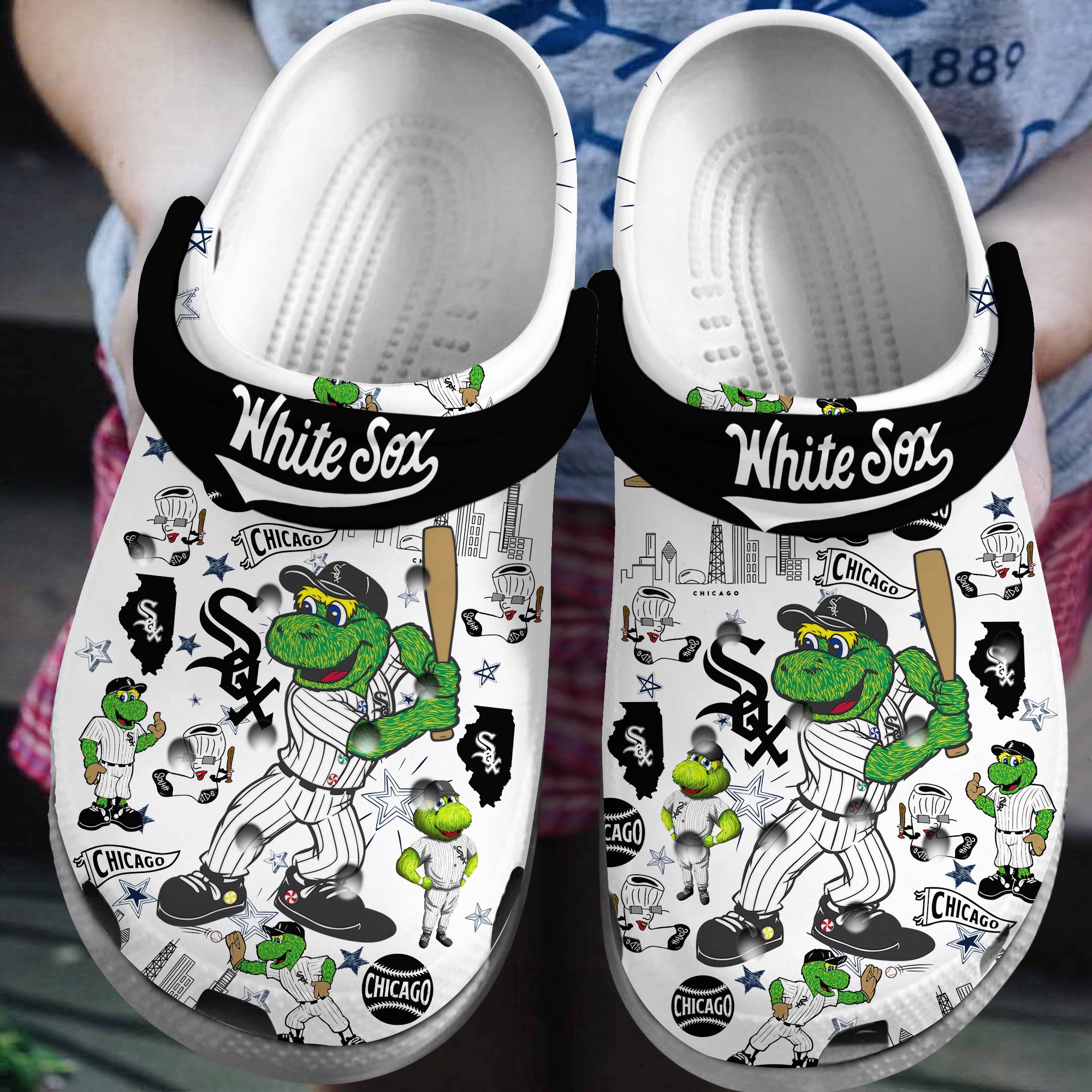 footwearmerch chicago white sox mlb sport crocs crocband clogs shoes comfortable for men women and kids 9i5jr