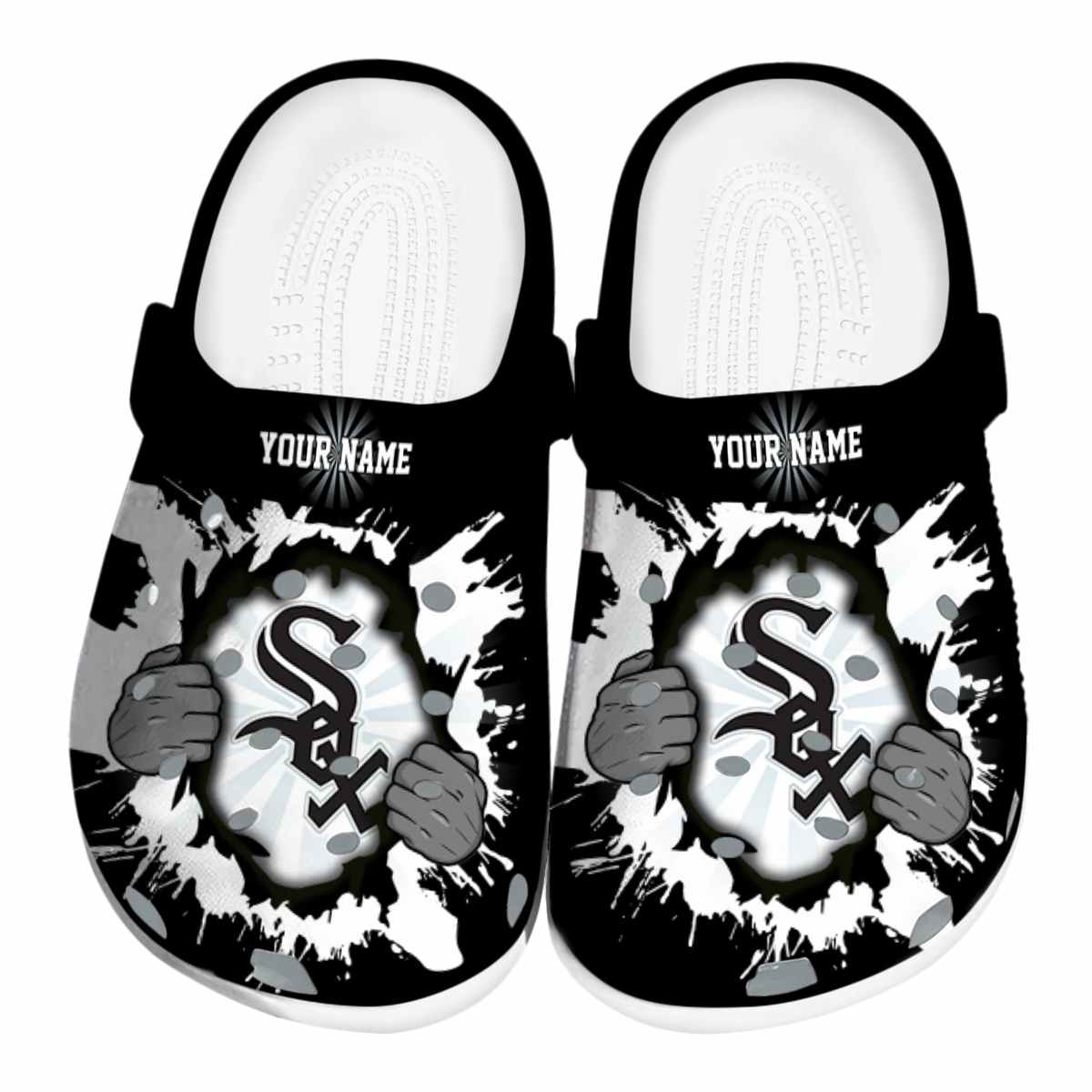 footwearmerch chicago white sox mlb sport crocs crocband clogs shoes comfortable for men women and kids m1s6m