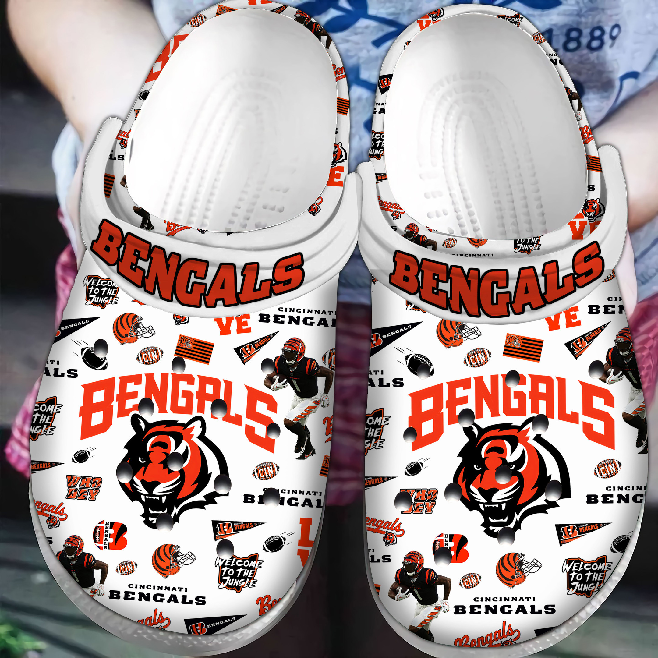 footwearmerch cincinnati bengals nfl sport crocs crocband clogs shoes comfortable for men women and kids 8epxs