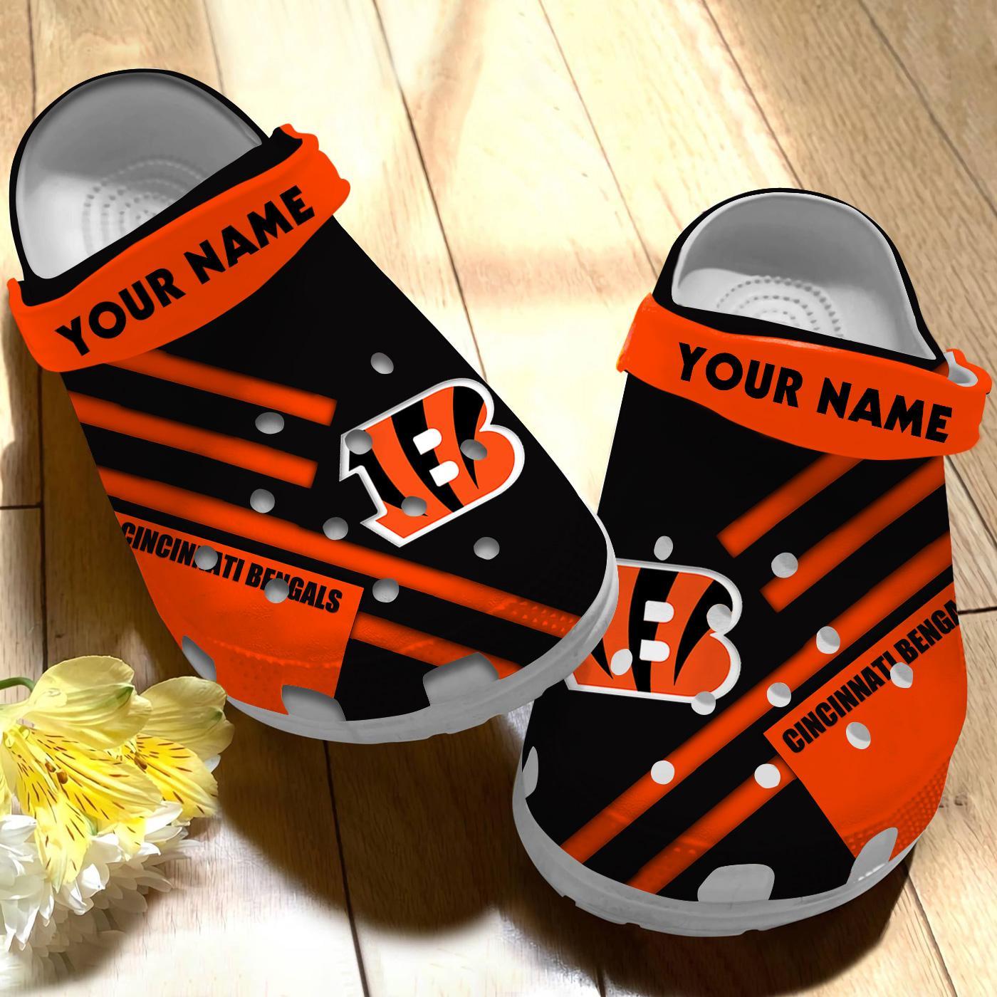 footwearmerch cincinnati bengals nfl sport crocs crocband clogs shoes comfortable for men women and kids ak4ns