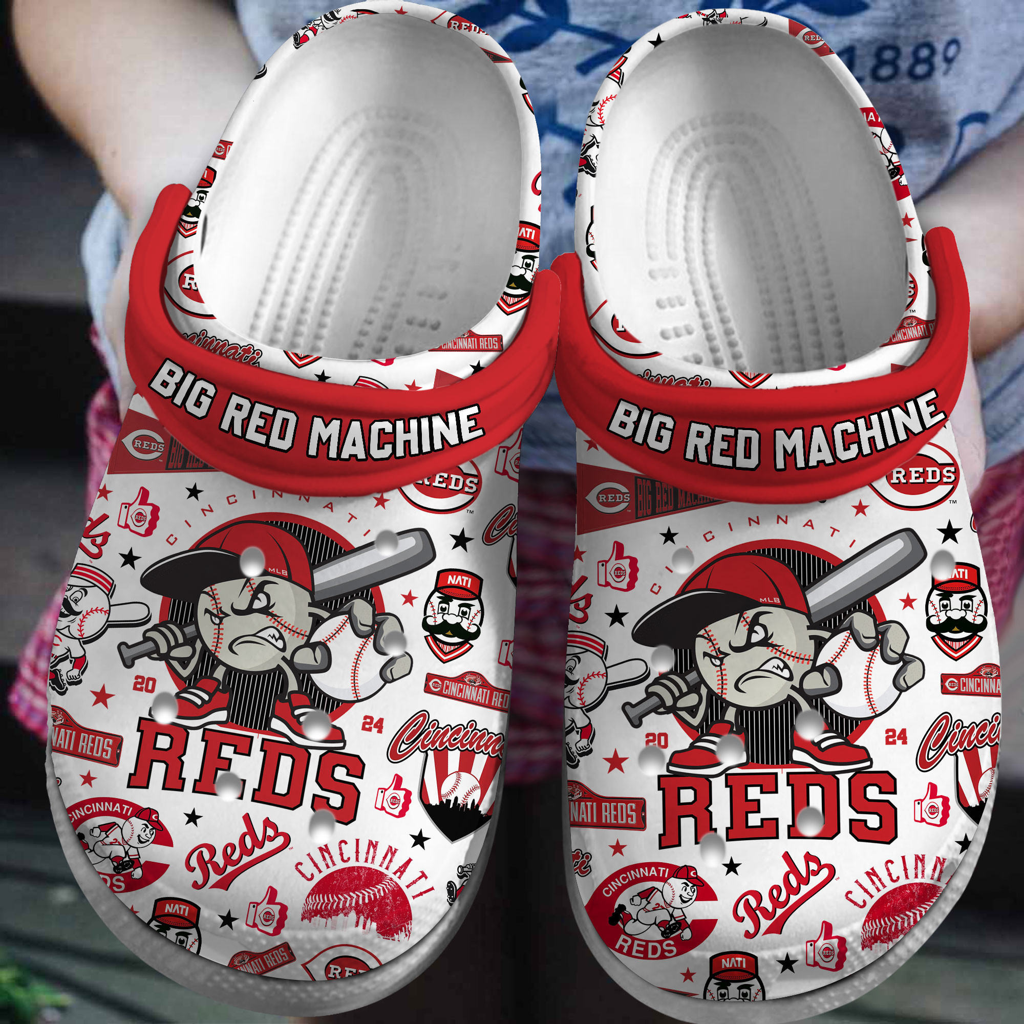 footwearmerch cincinnati reds baseball mlb sport crocs crocband clogs shoes comfortable for men women and kids ce8zd
