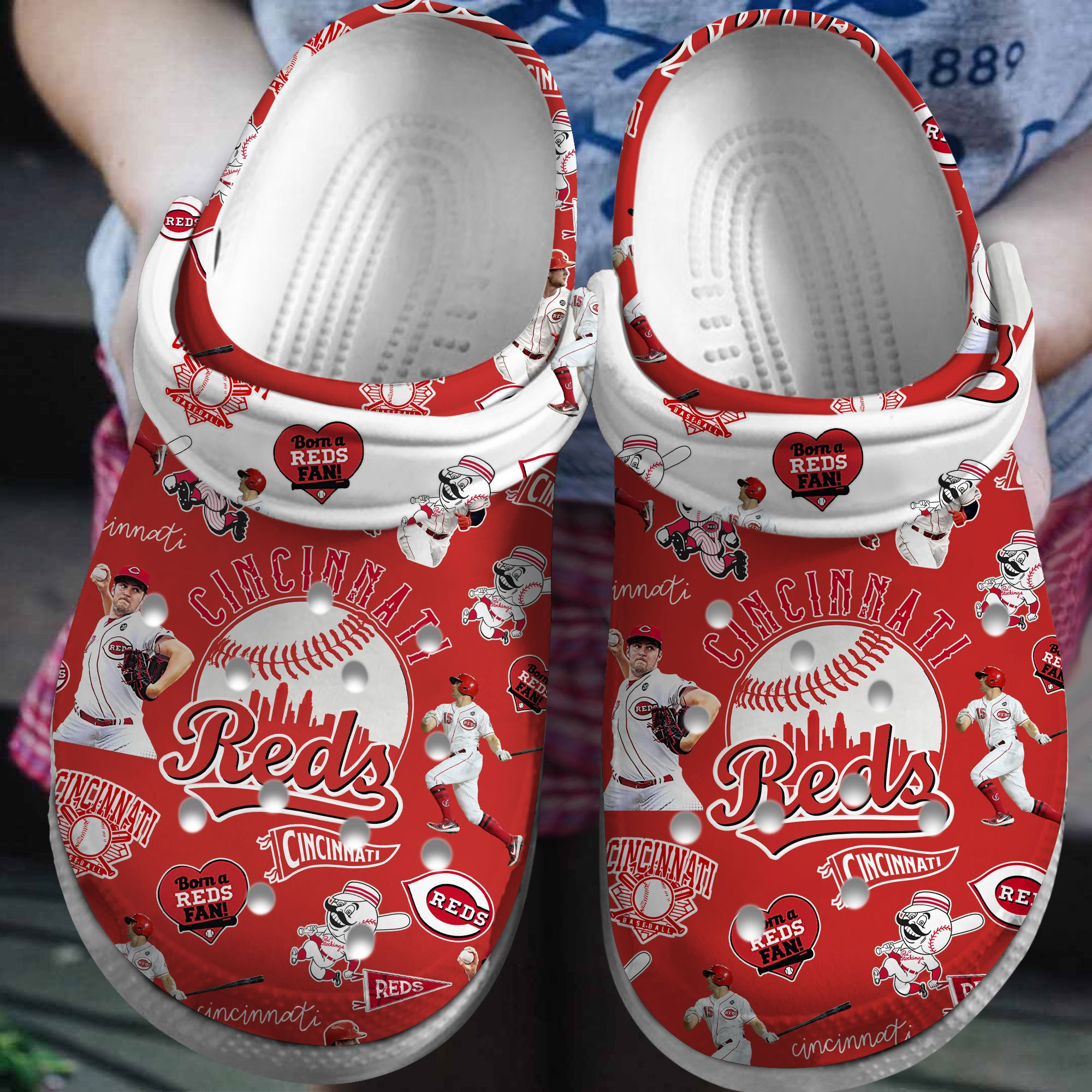 footwearmerch cincinnati reds mlb sport crocs crocband clogs shoes comfortable for men women and kids sn0ip