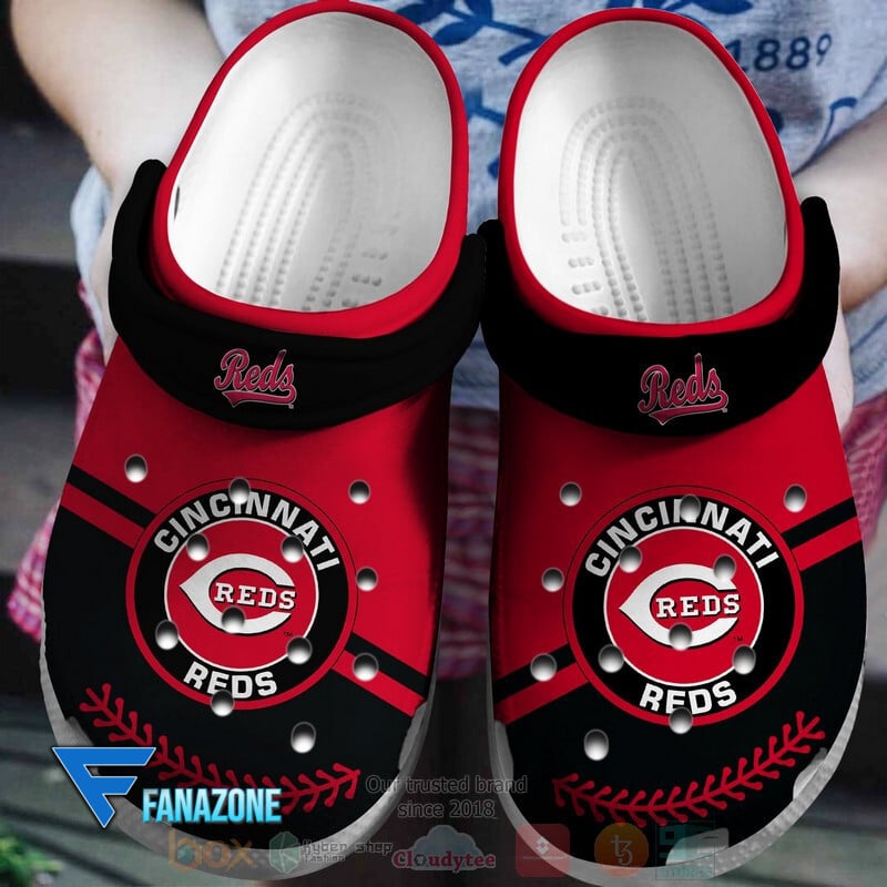 footwearmerch cincinnati reds red black mlb sport crocs clogs crocband shoes comfortable for men women and kids t5ybw