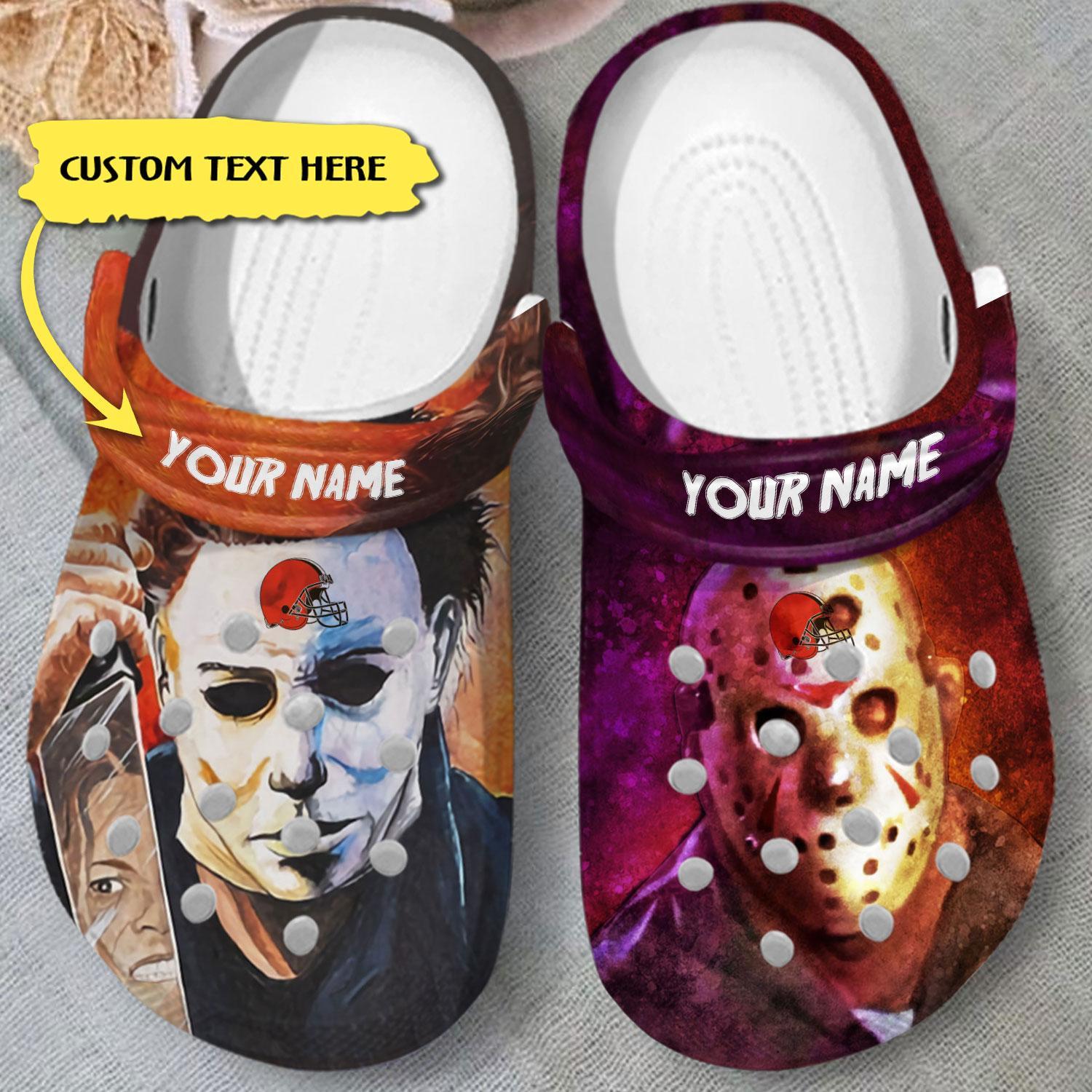 footwearmerch cleveland browns nfl sport crocs crocband clogs shoes comfortable for men women and kids 88apo