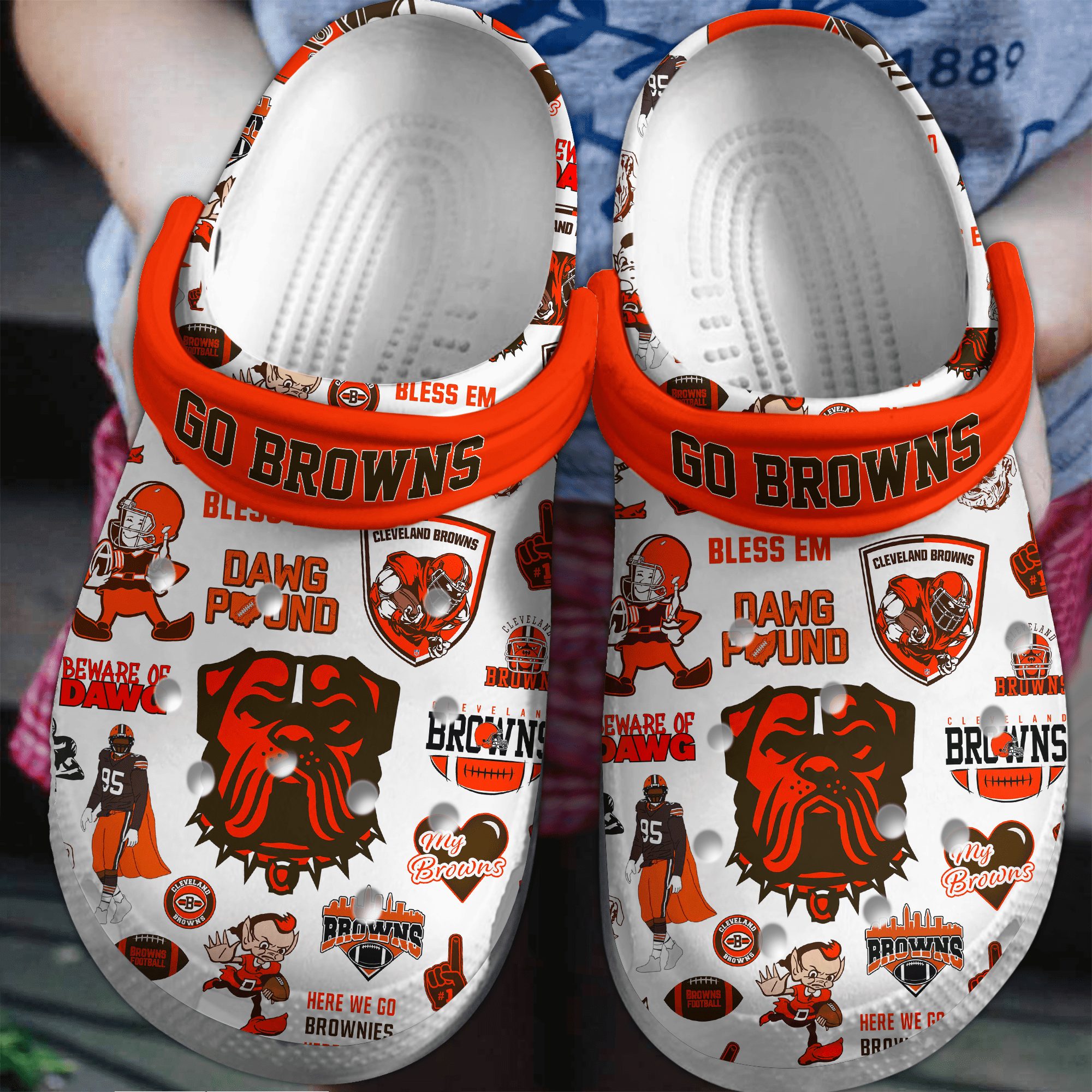 footwearmerch cleveland browns nfl sport crocs crocband clogs shoes comfortable for men women and kids gnyev