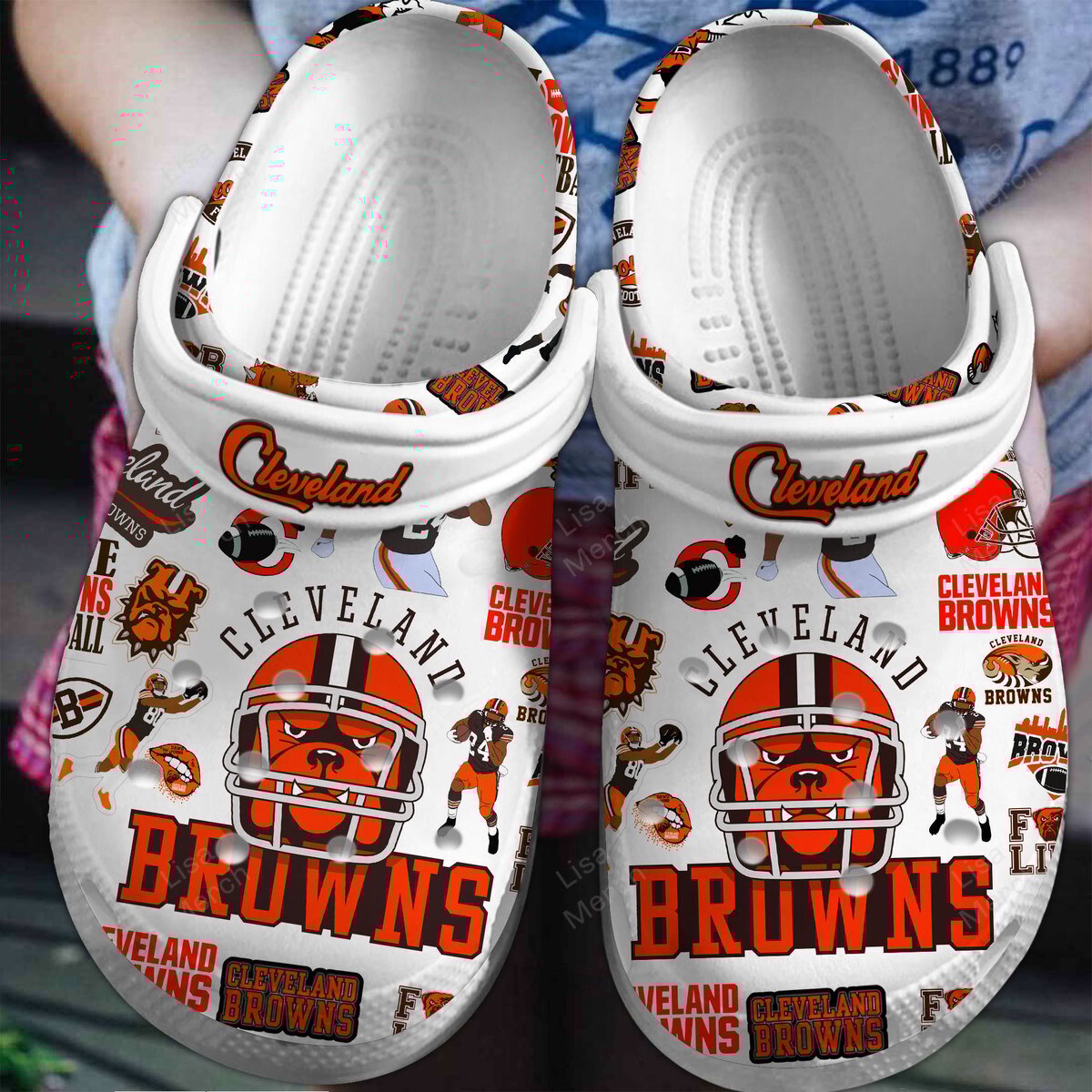 footwearmerch cleveland browns nfl sport crocs crocband clogs shoes comfortable for men women and kids zvwpw