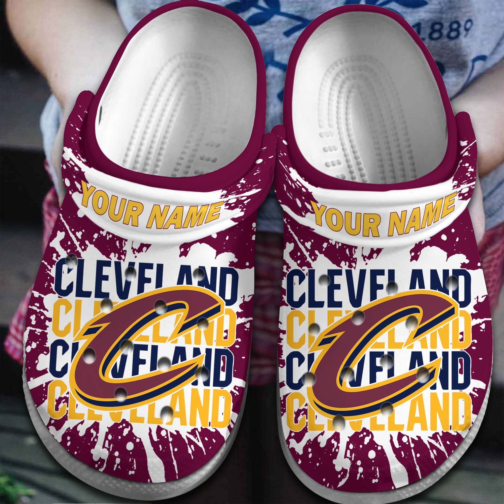 footwearmerch cleveland cavaliers nba basketball sport crocs crocband clogs shoes comfortable for men women and kids 8qfy7